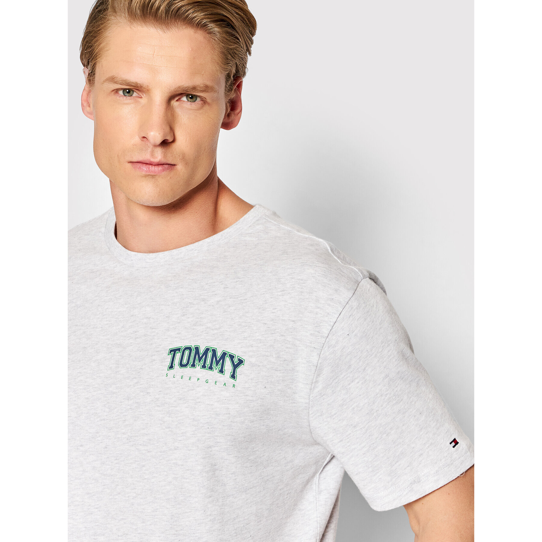 Tommy Hilfiger Pižama Short Set UM0UM02419 Siva Regular Fit - Pepit.si