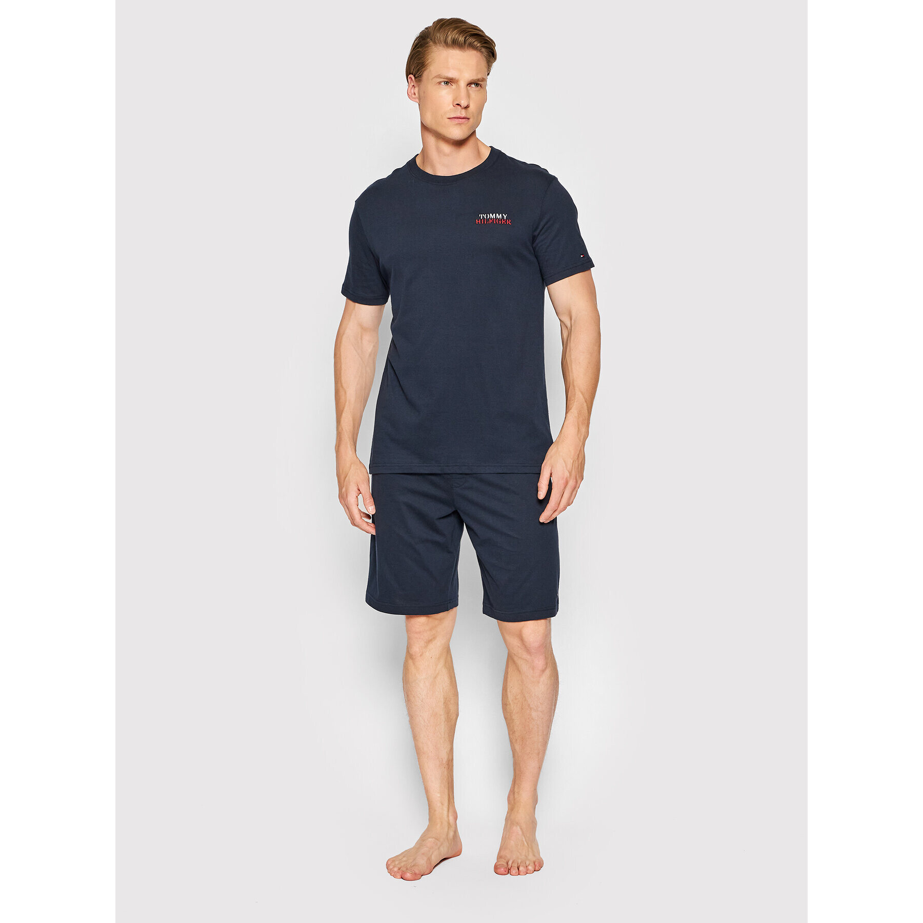 Tommy Hilfiger Pižama Short Set UM0UM02433 Mornarsko modra Regular Fit - Pepit.si