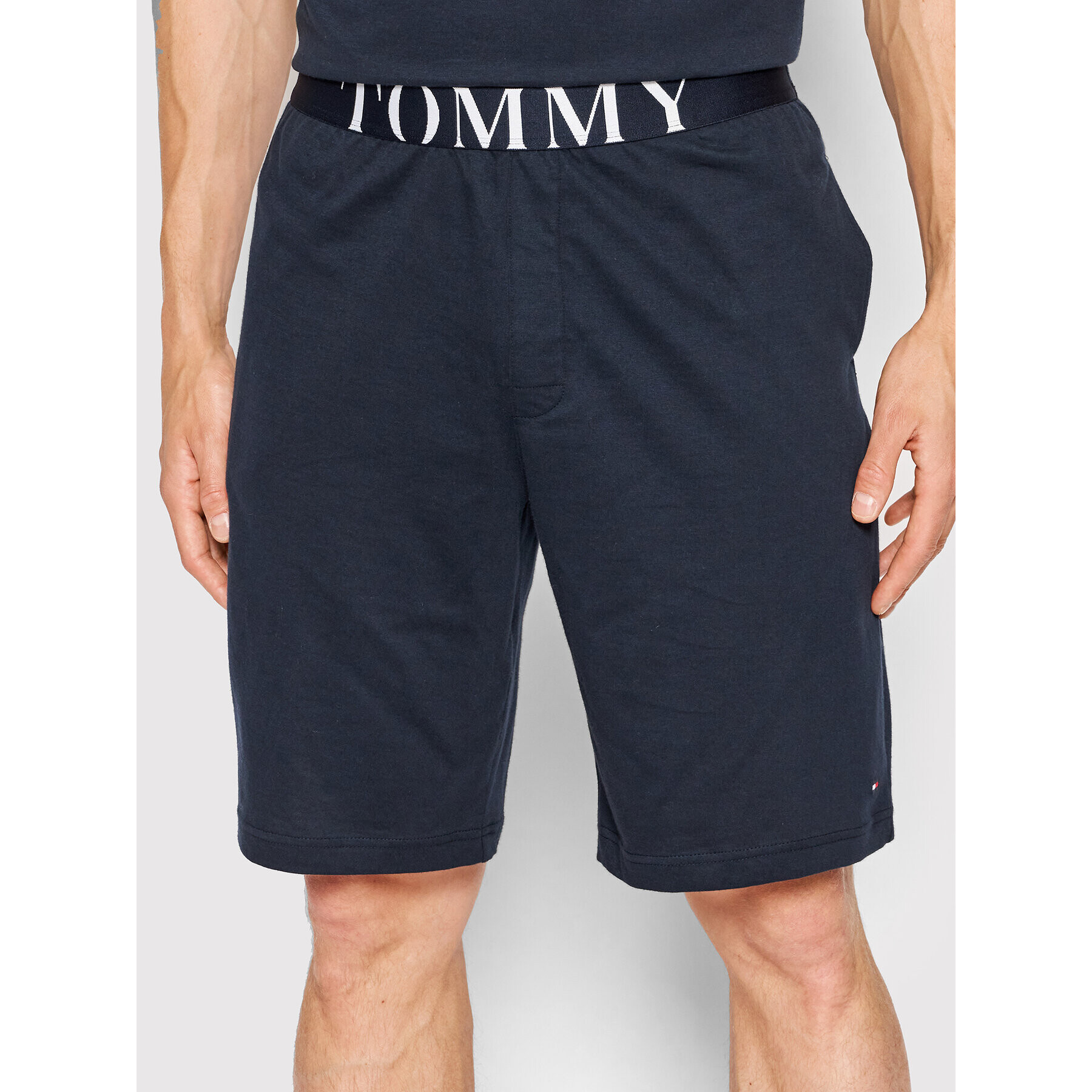 Tommy Hilfiger Pižama Short Set UM0UM02433 Mornarsko modra Regular Fit - Pepit.si