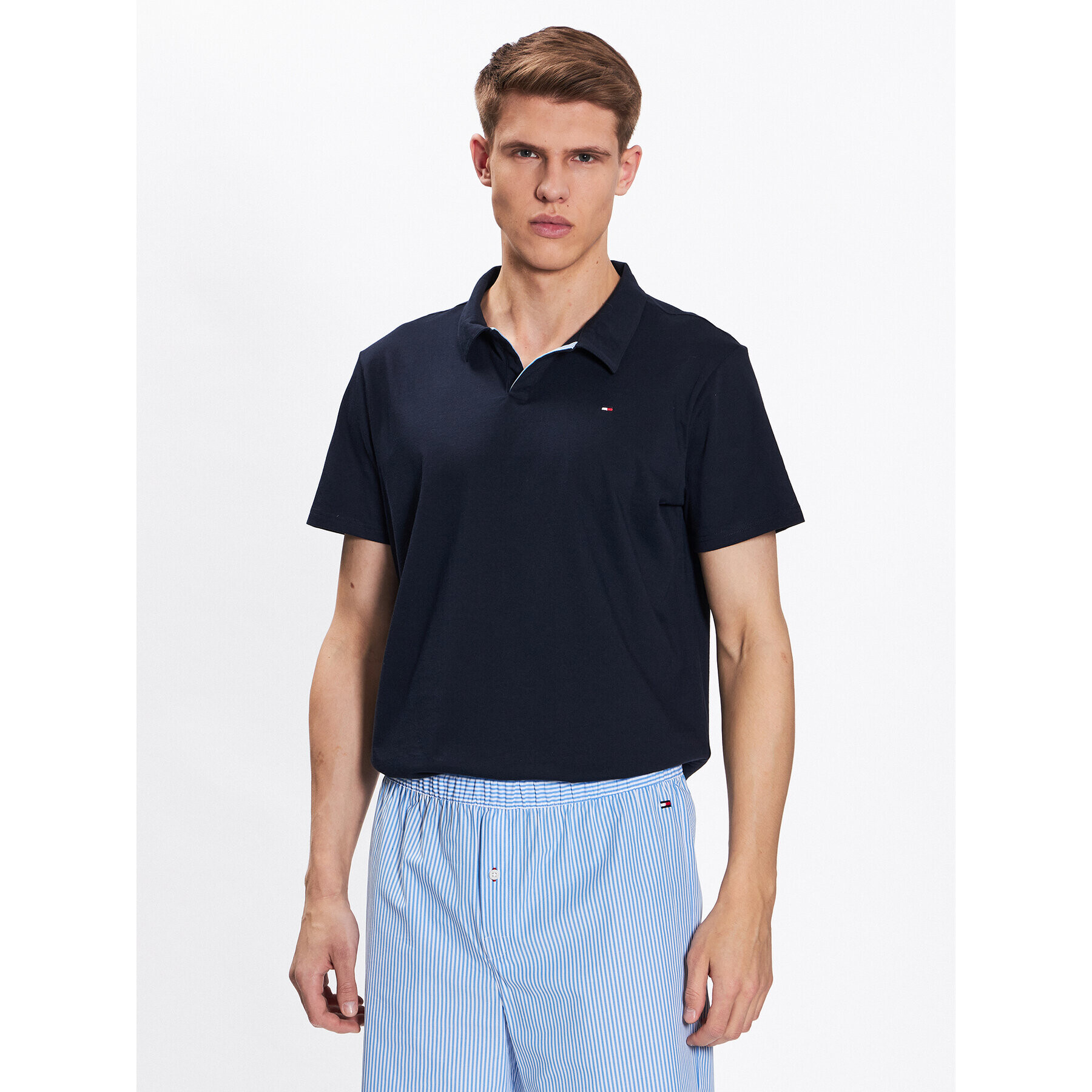 Tommy Hilfiger Pižama UM0UM02843 Mornarsko modra Regular Fit - Pepit.si