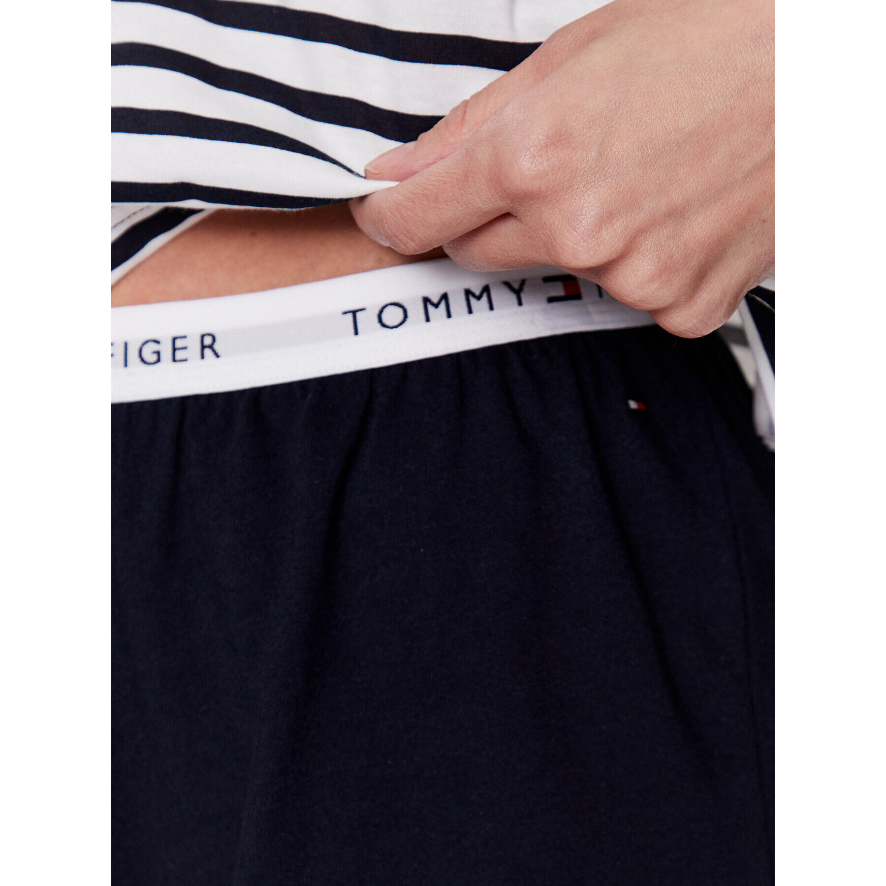 Tommy Hilfiger Pižama UW0UW04150 Mornarsko modra Regular Fit - Pepit.si