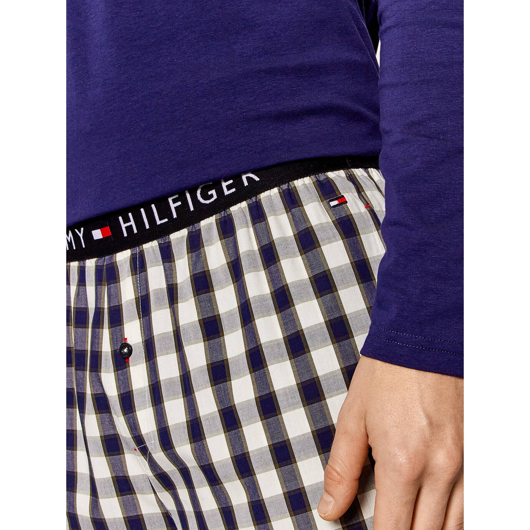 Tommy Hilfiger Pižama Woven UM0UM01960 Pisana Regular Fit - Pepit.si