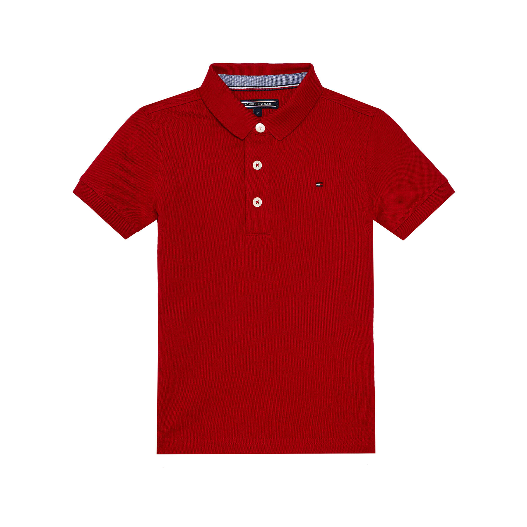 Tommy Hilfiger Polo majica Boys Tommy KB0KB03975 S Rdeča Regular Fit - Pepit.si