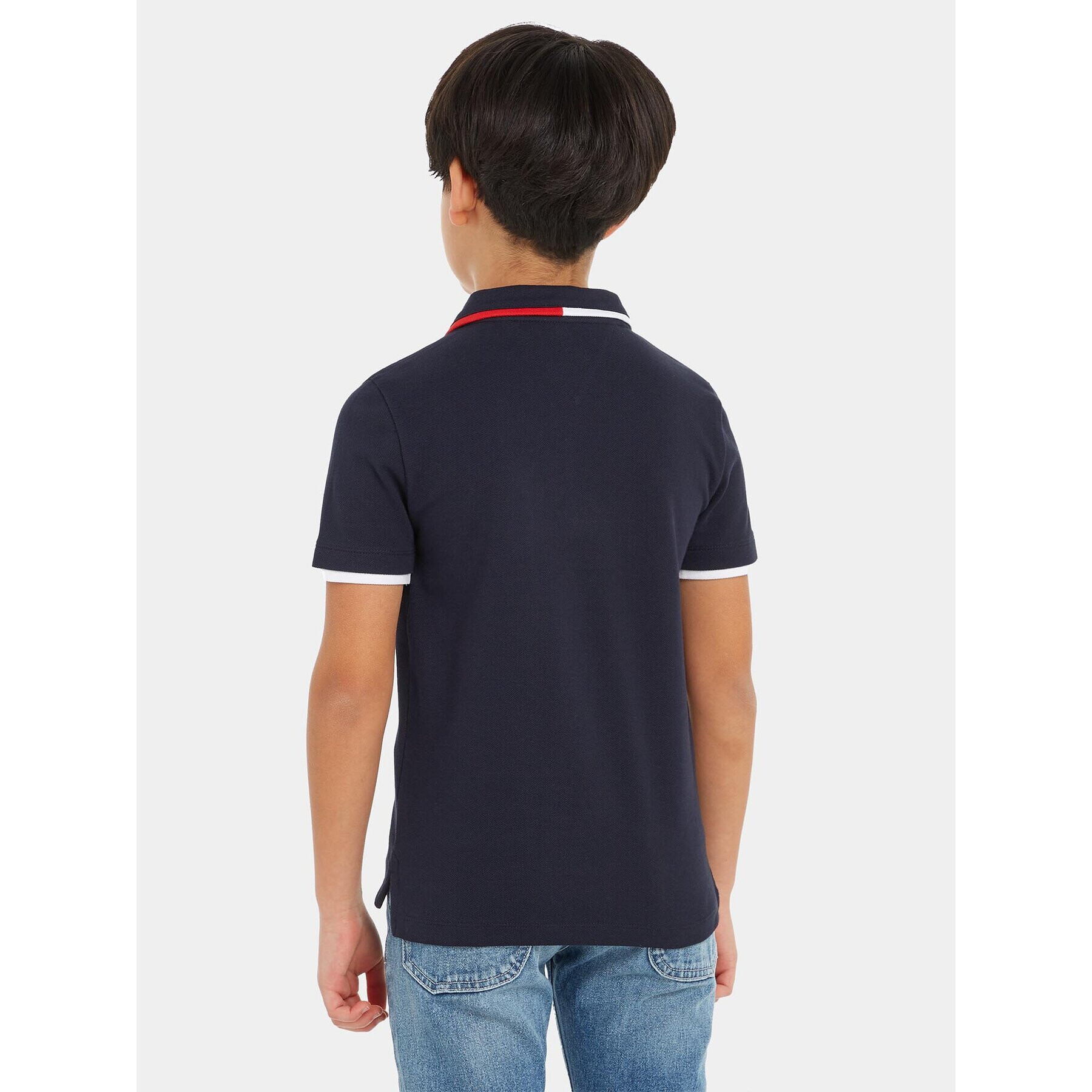 Tommy Hilfiger Polo majica KB0KB08534 Mornarsko modra Regular Fit - Pepit.si