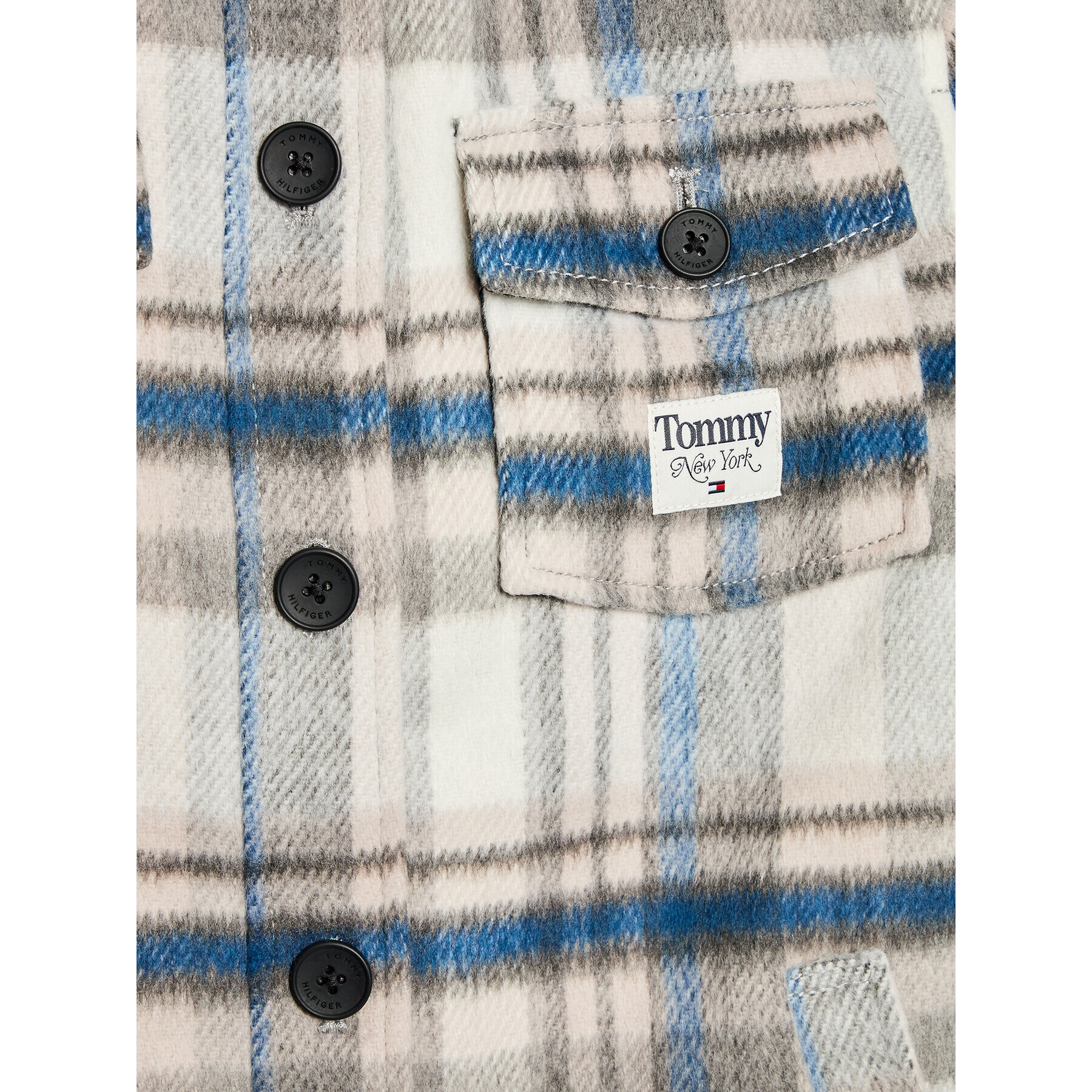 Tommy Hilfiger Prehodni plašč Check KG0KG06817 Bež Regular Fit - Pepit.si