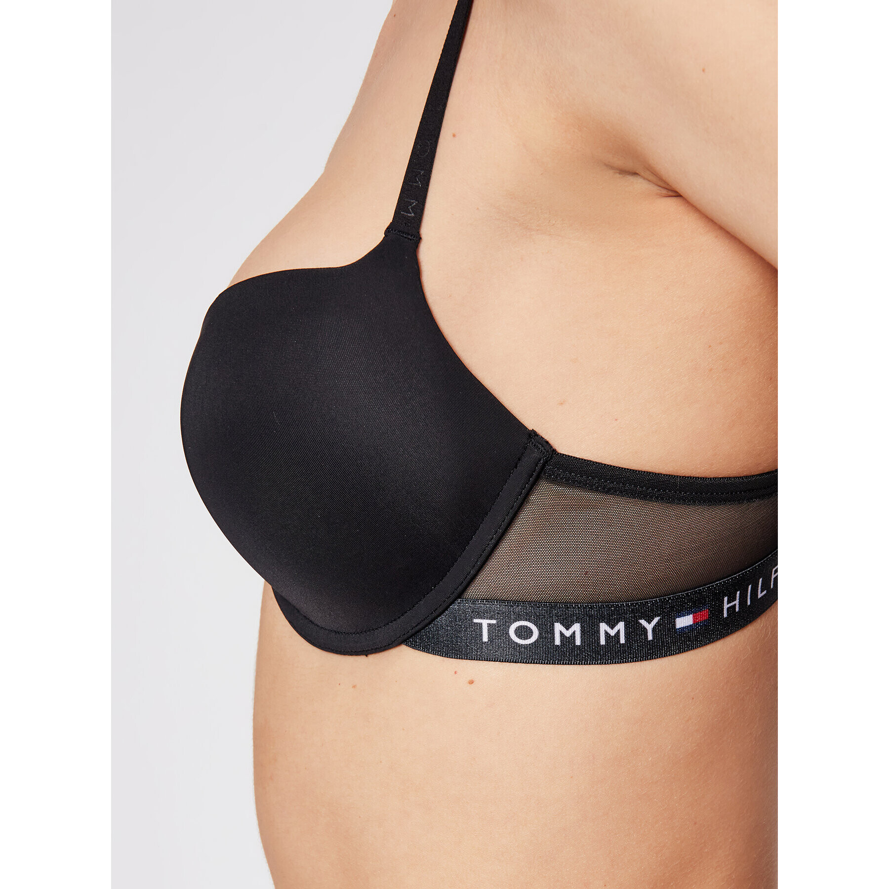 Tommy Hilfiger Push-Up nedrček UW0UW00045 Črna - Pepit.si