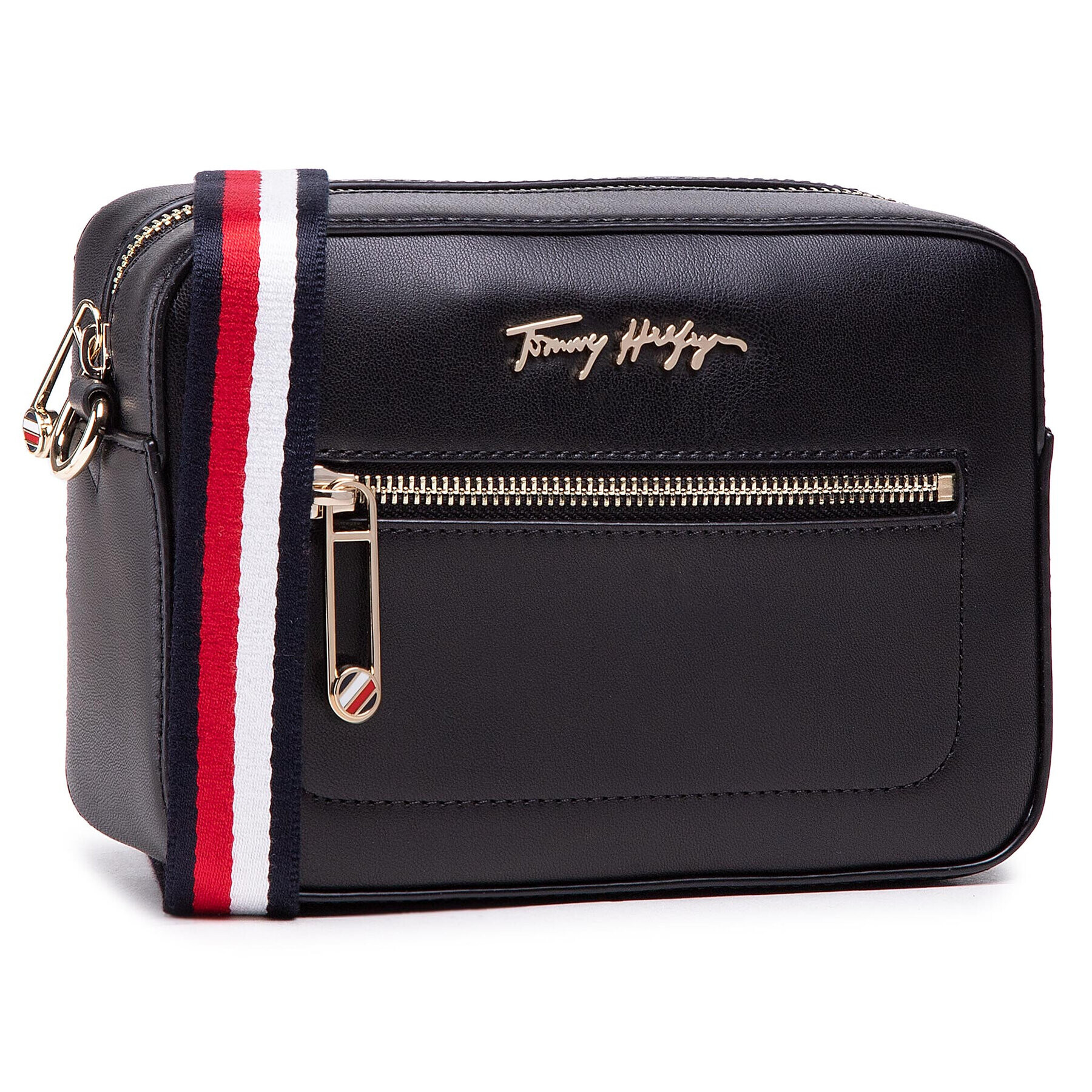 Tommy Hilfiger Ročna torba Iconic Tommy Camera Bag AW0AW09659 Črna - Pepit.si