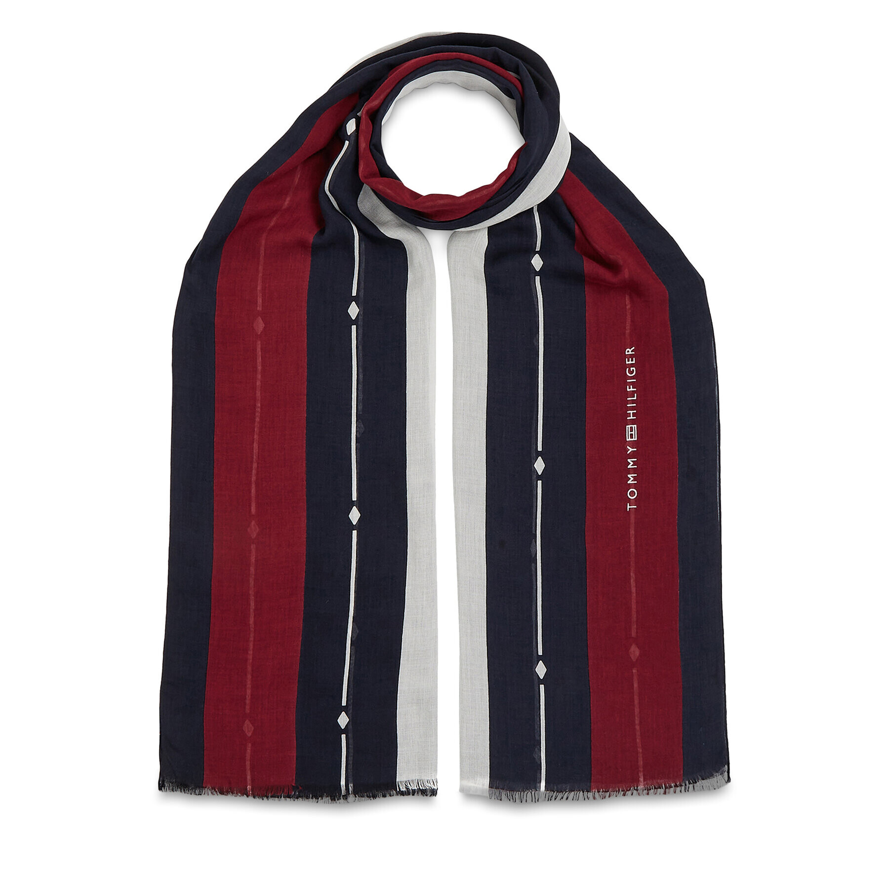 Tommy Hilfiger Ruta Essential Flag Modal Scarf AW0AW15352 Mornarsko modra - Pepit.si