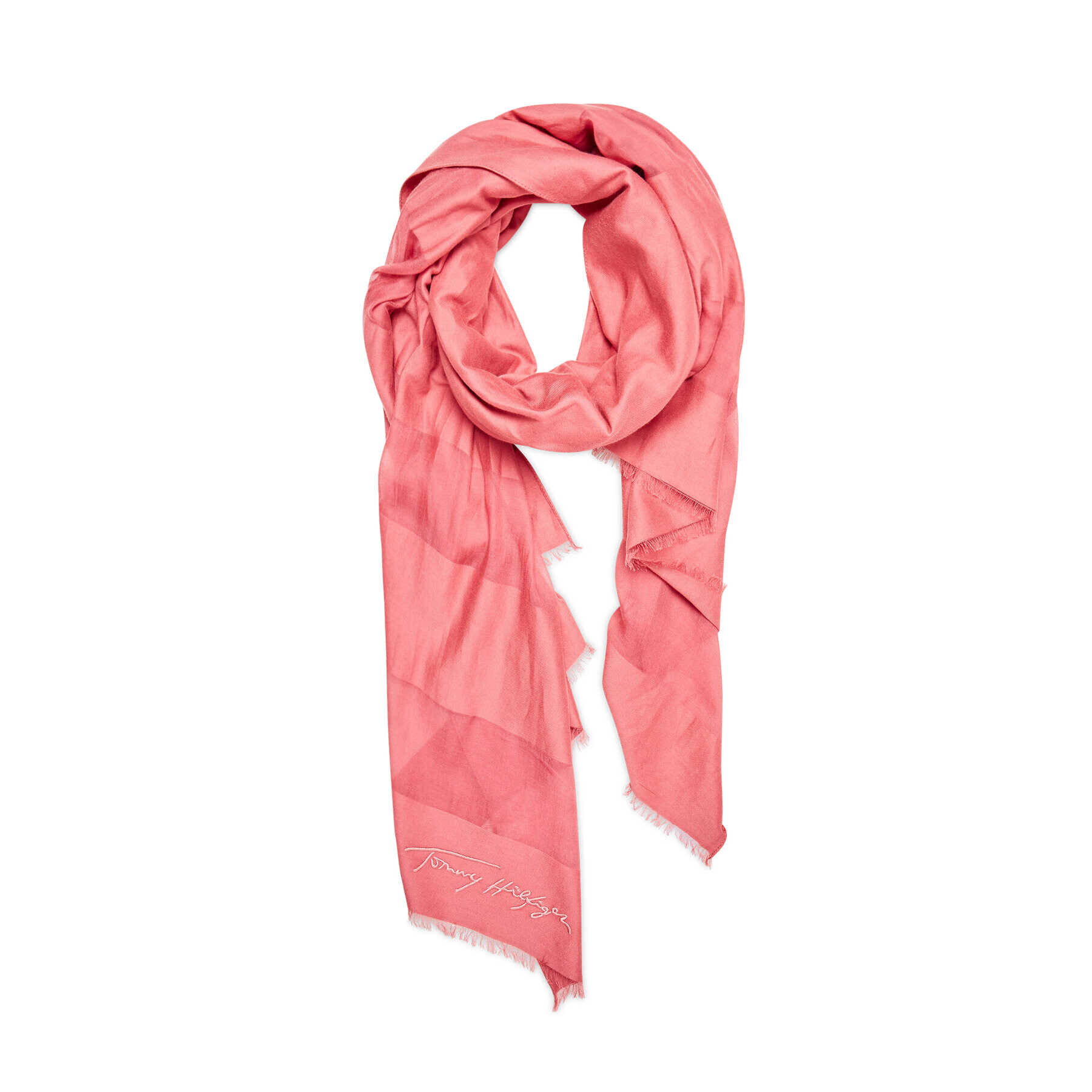 Tommy Hilfiger Ruta Iconic Soft Scarf AW0AW12177 Roza - Pepit.si