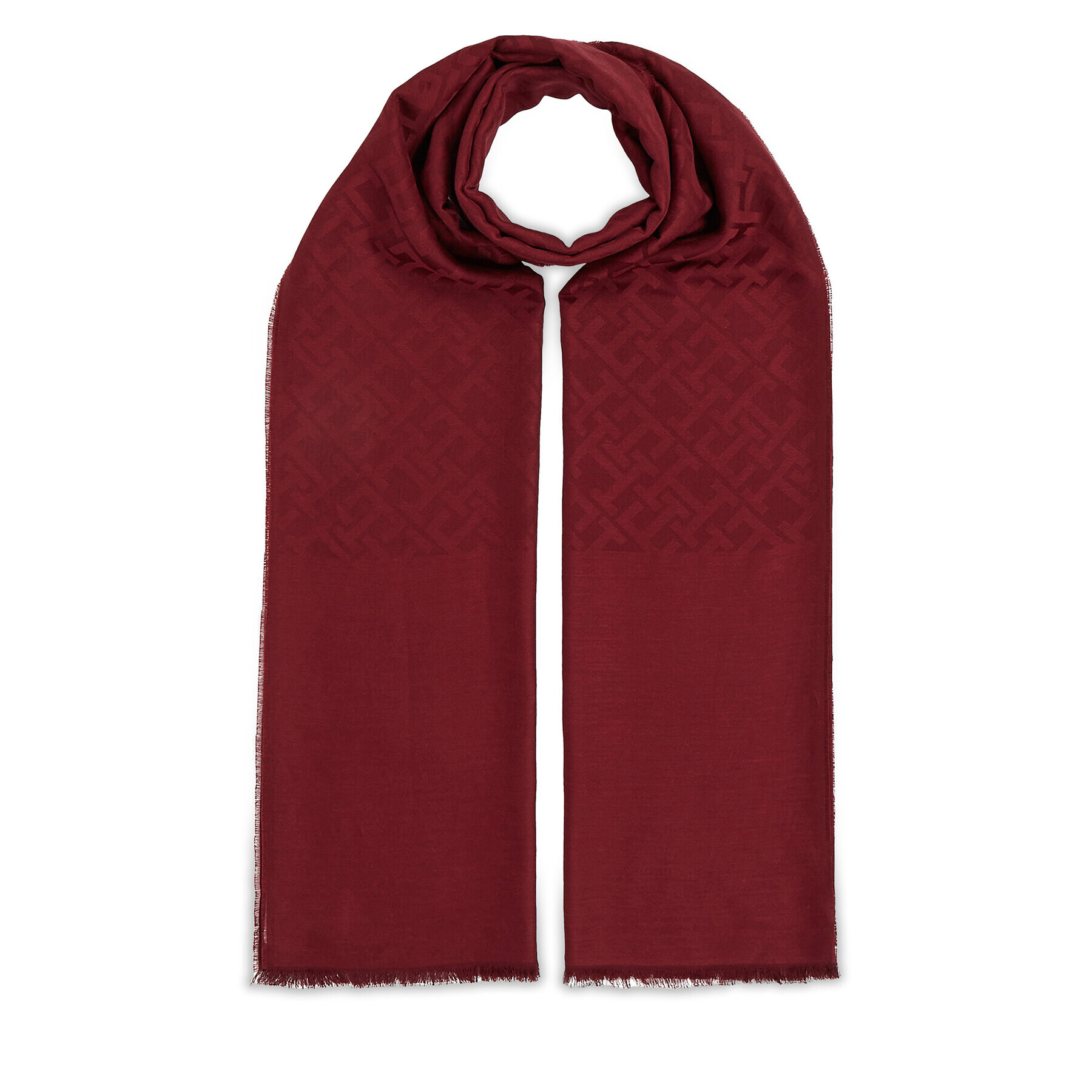 Tommy Hilfiger Ruta Monogram Micromodal Scarf AW0AW15622 Rdeča - Pepit.si