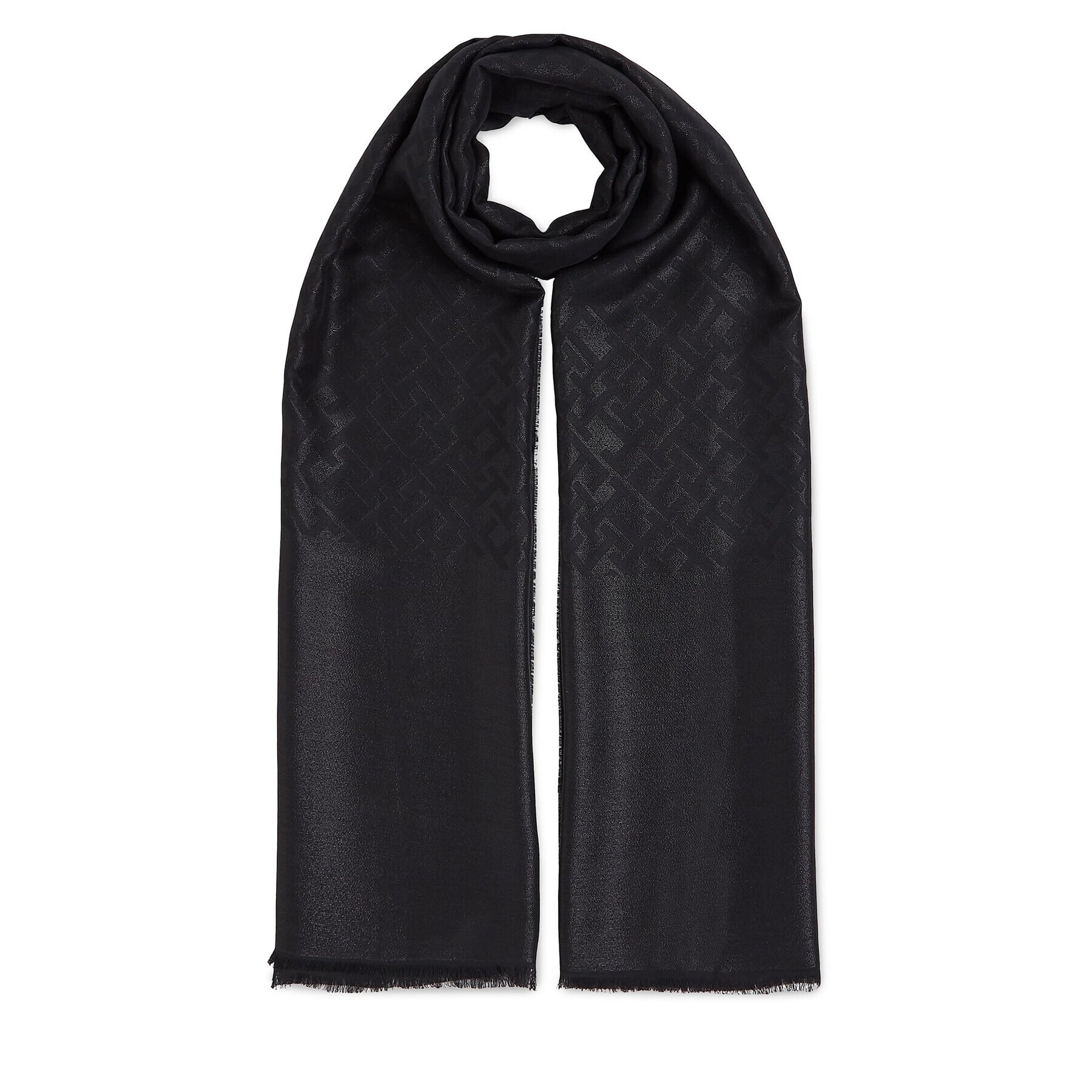 Tommy Hilfiger Ruta Th Evening Monogram Scarf AW0AW15931 Črna - Pepit.si