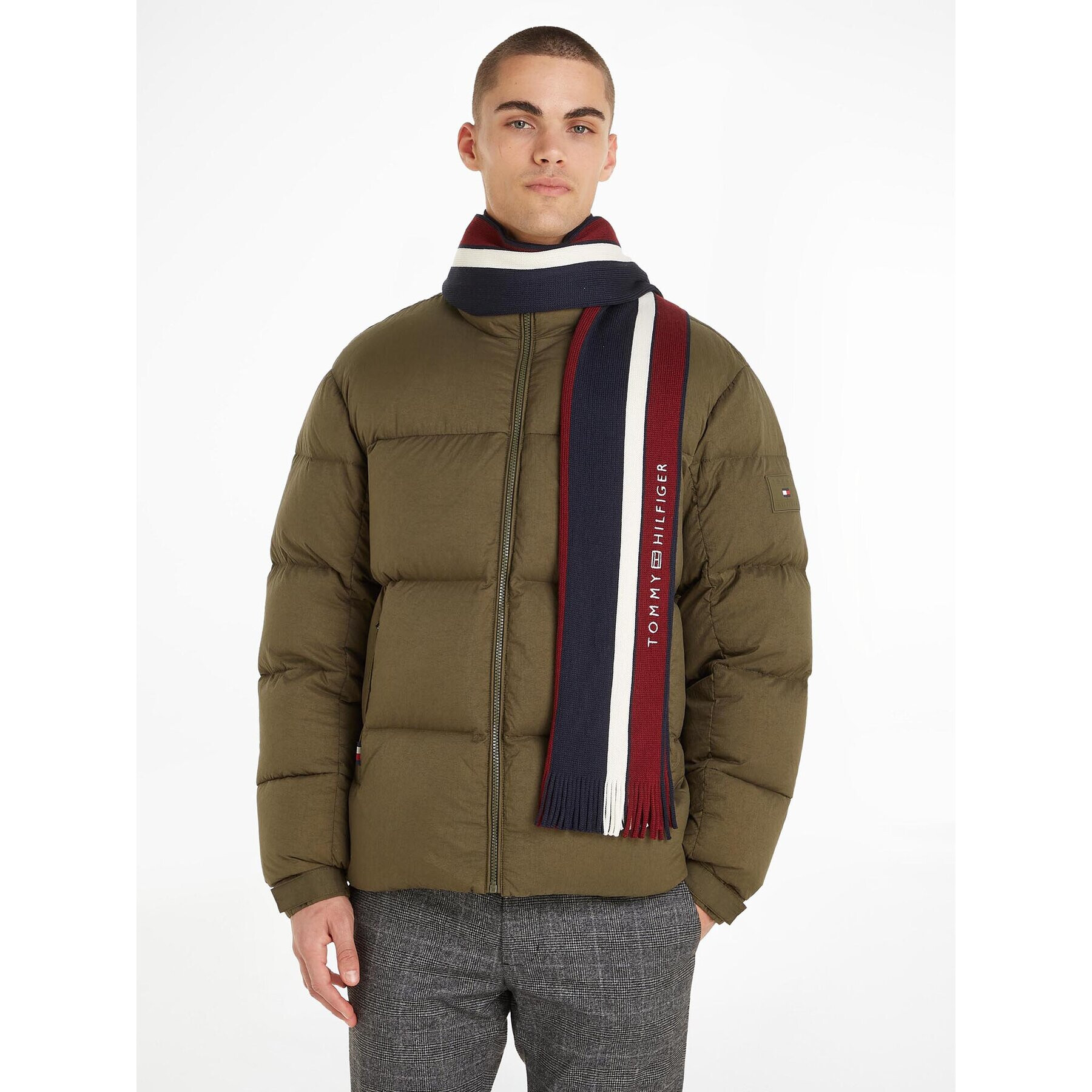 Tommy Hilfiger Šal Corporate Raschelle Scarf AM0AM11493 Mornarsko modra - Pepit.si