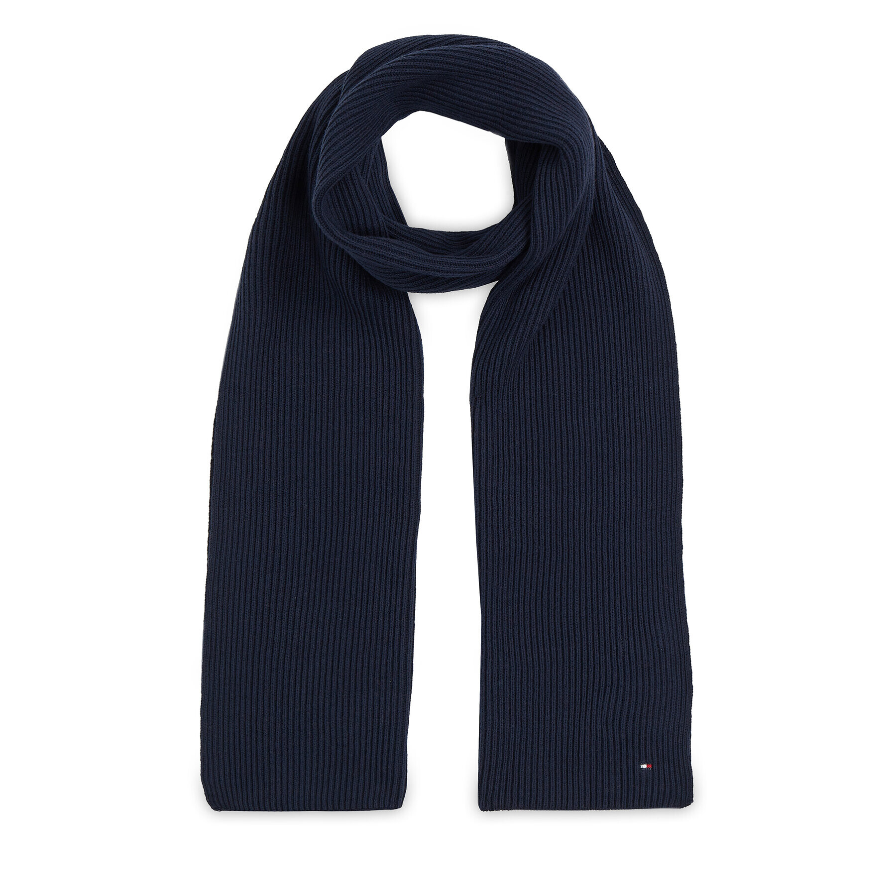 Tommy Hilfiger Šal Essential Flag Scarf AW0AW15348 Mornarsko modra - Pepit.si