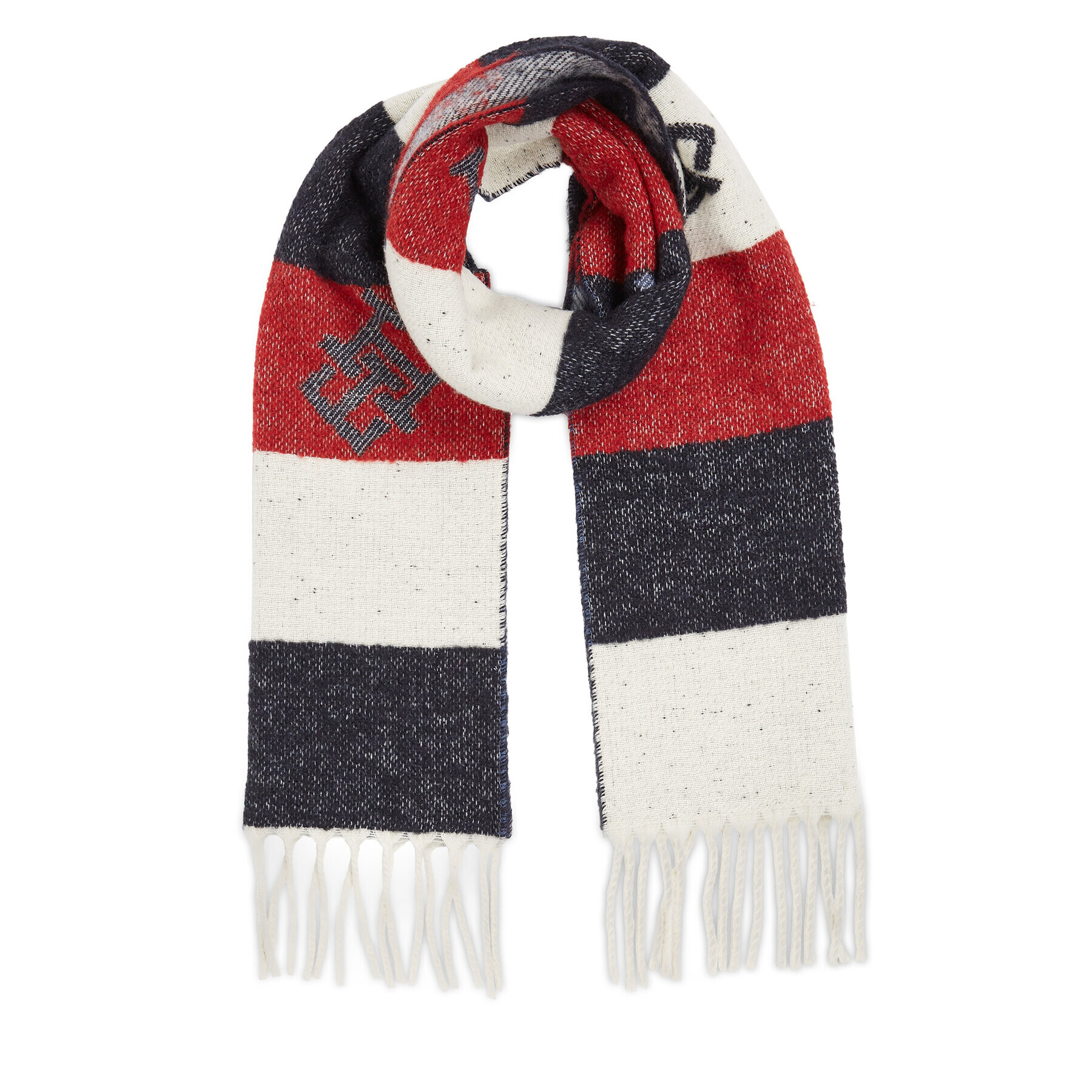 Tommy Hilfiger Šal Limitless Chic Cb Scarf AW0AW15353 Mornarsko modra - Pepit.si