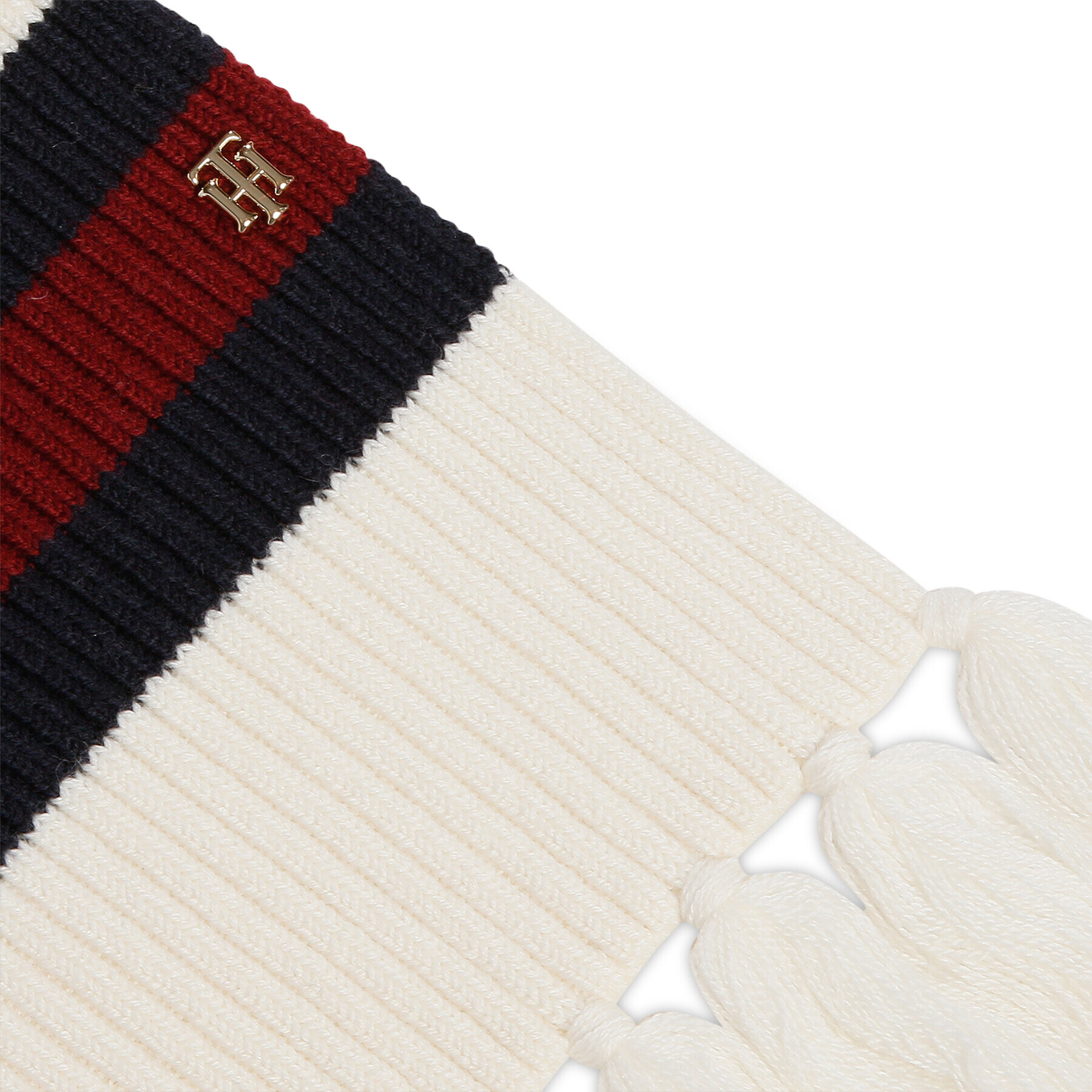 Tommy Hilfiger Šal Luxe Cable Scarf AW0AW13840 Bela - Pepit.si