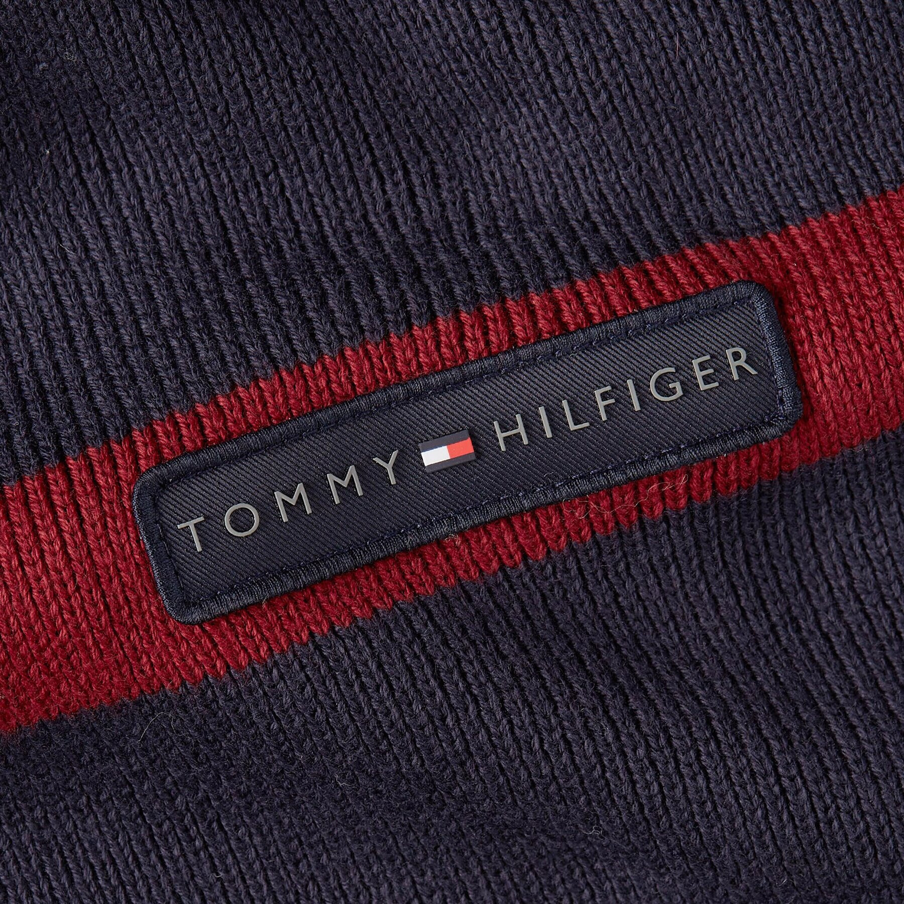 Tommy Hilfiger Šal Th Skyline Knit Scarf AM0AM11496 Mornarsko modra - Pepit.si