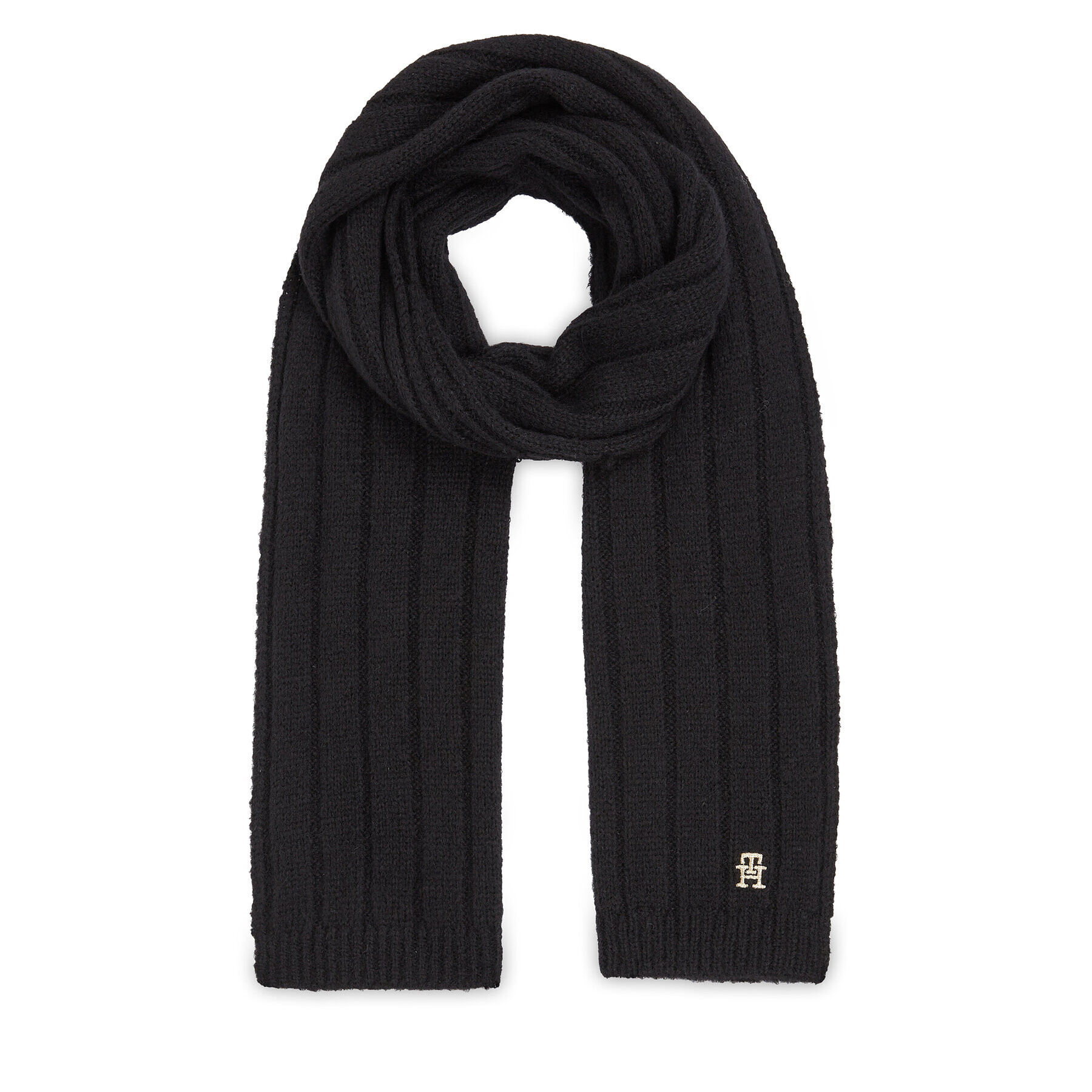 Tommy Hilfiger Šal Th Timeless Scarf AW0AW15351 Črna - Pepit.si