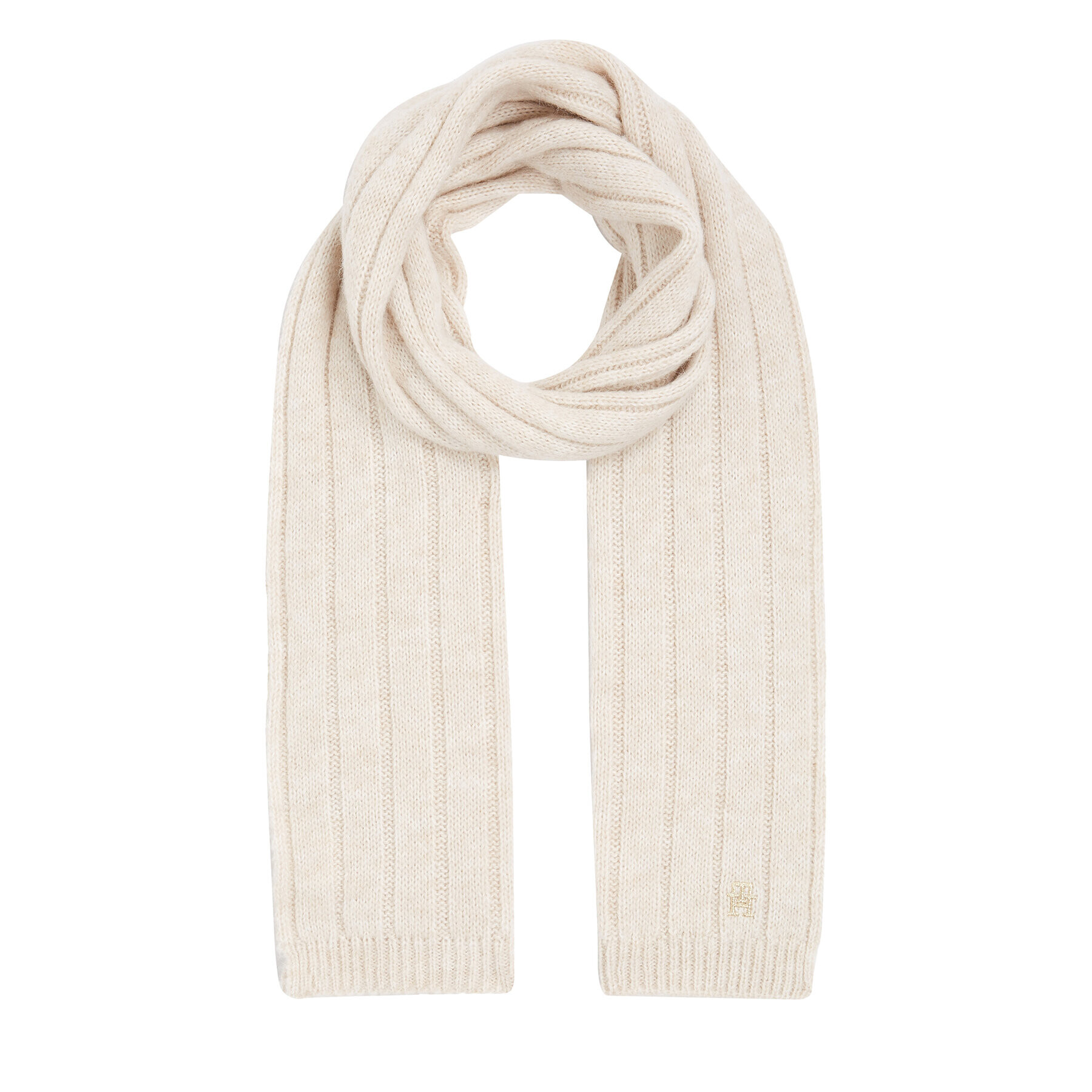 Tommy Hilfiger Šal Th Timeless Scarf AW0AW15351 Écru - Pepit.si