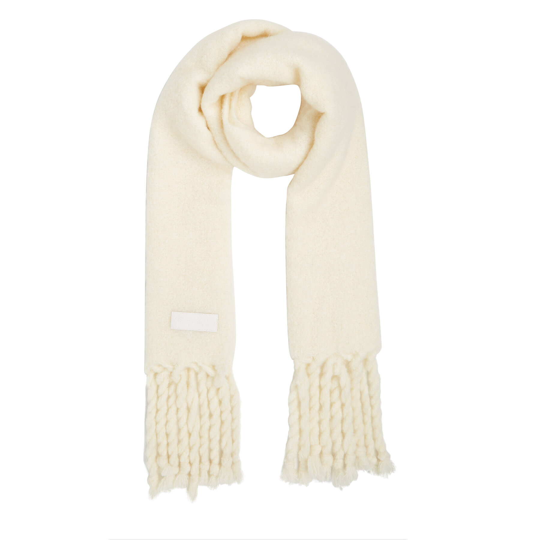 Tommy Hilfiger Šal Tommy Twist Scarf AW0AW15530 Bela - Pepit.si