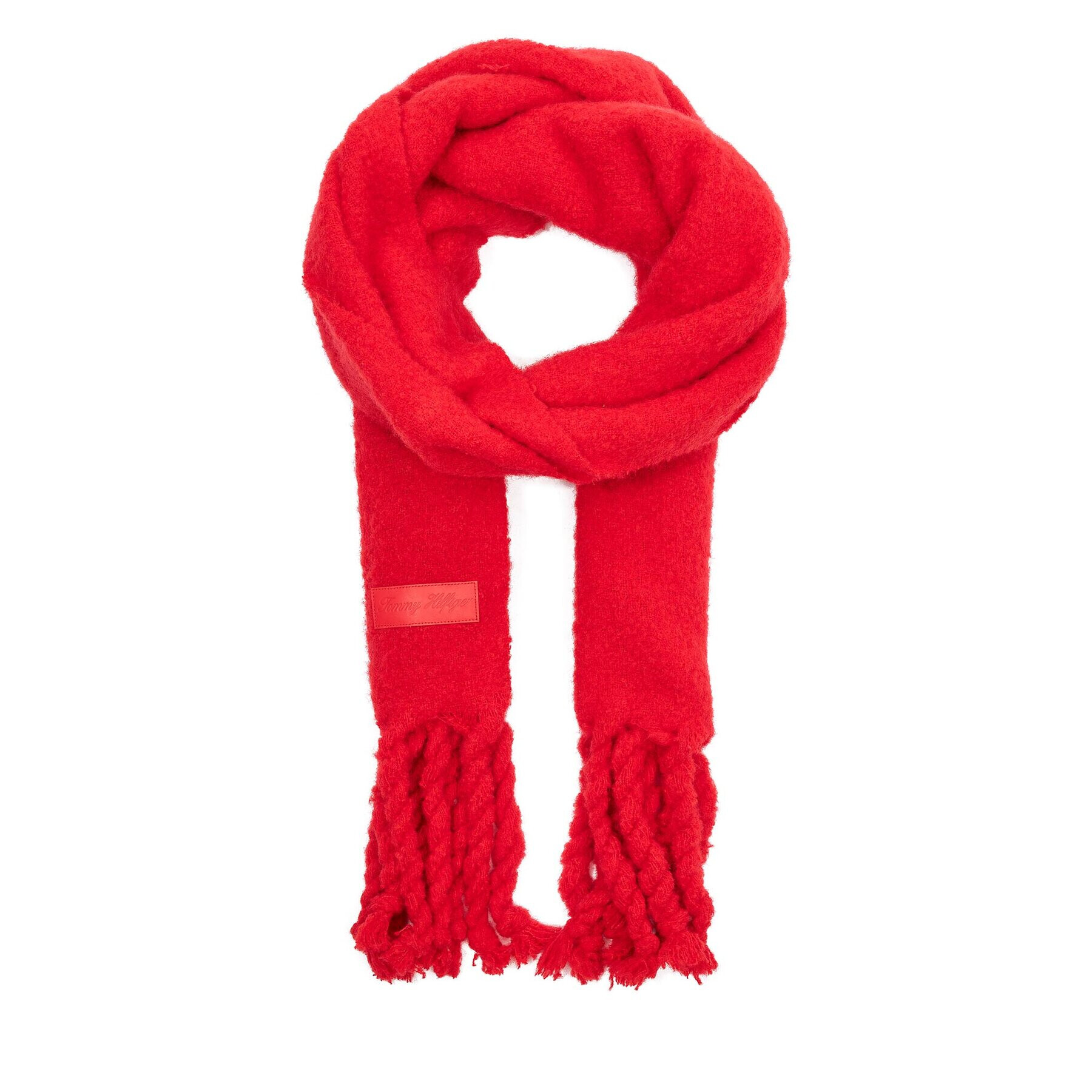 Tommy Hilfiger Šal Tommy Twist Scarf AW0AW15530 Oranžna - Pepit.si