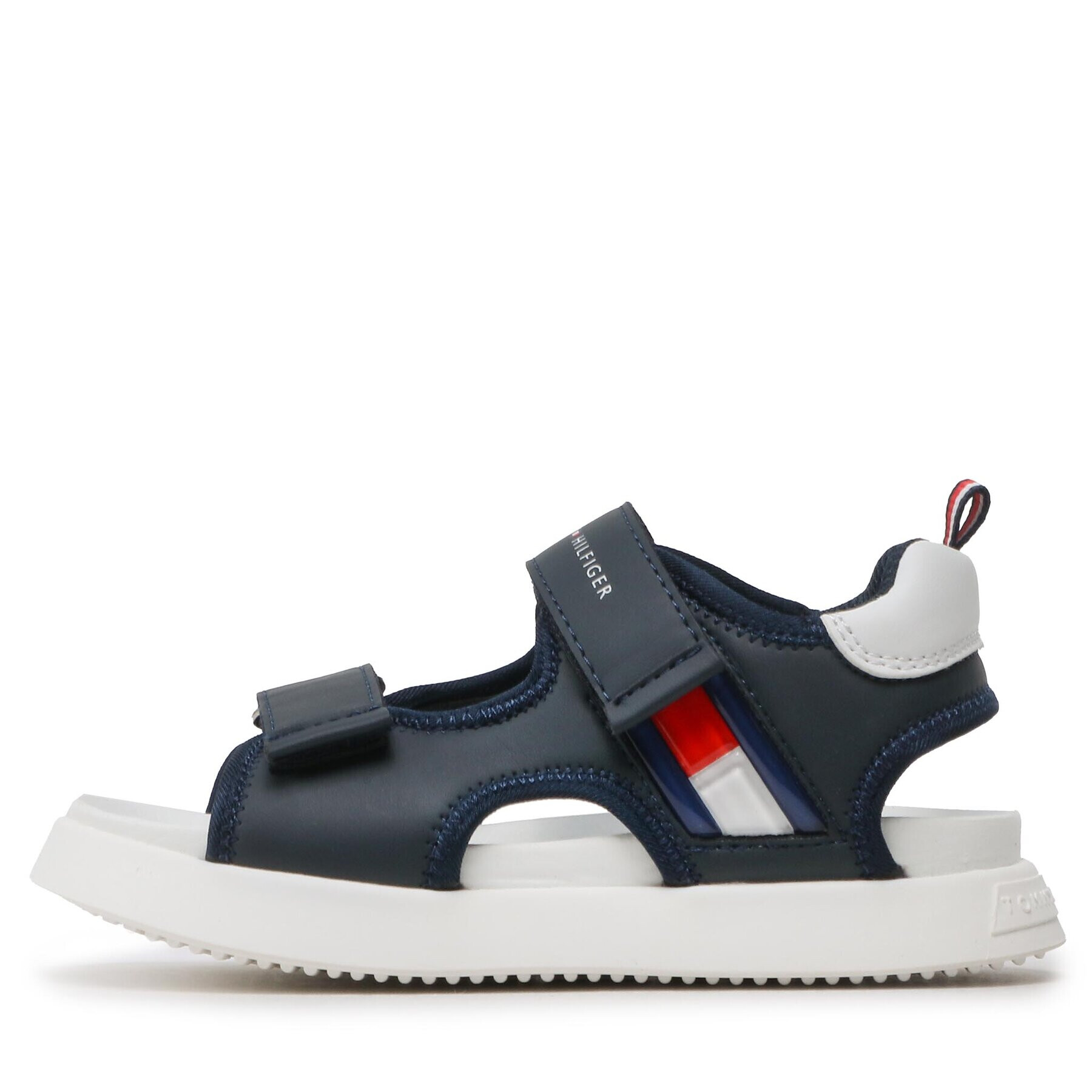 Tommy Hilfiger Sandali Flag Velcro Sandal T3B2-32906-13558 M Mornarsko modra - Pepit.si