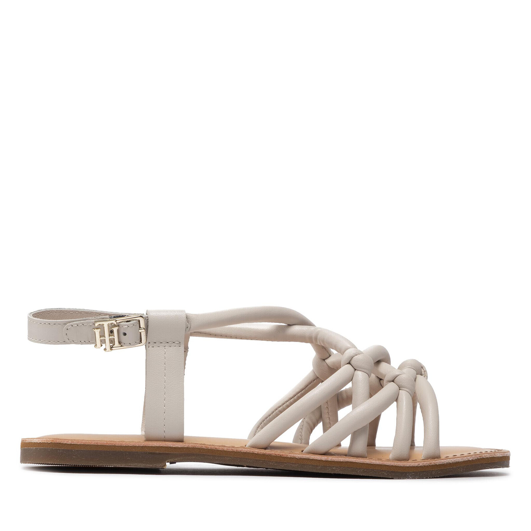 Tommy Hilfiger Sandali Flap Strappy Sandal FW0FW06668 Bela - Pepit.si