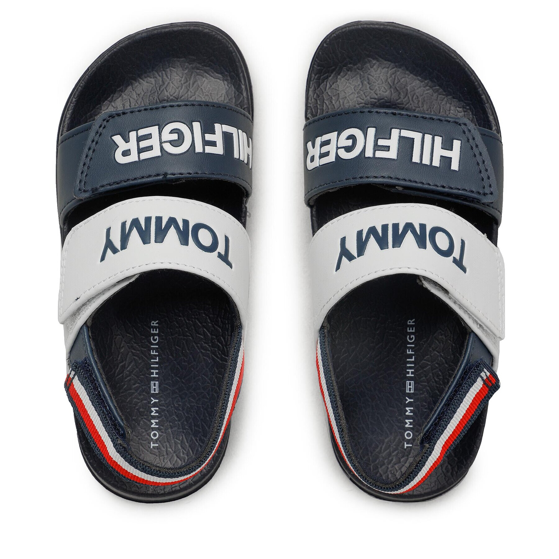 Tommy Hilfiger Sandali Logo Velcro Sandal T1B2-32925-1172 S Mornarsko modra - Pepit.si