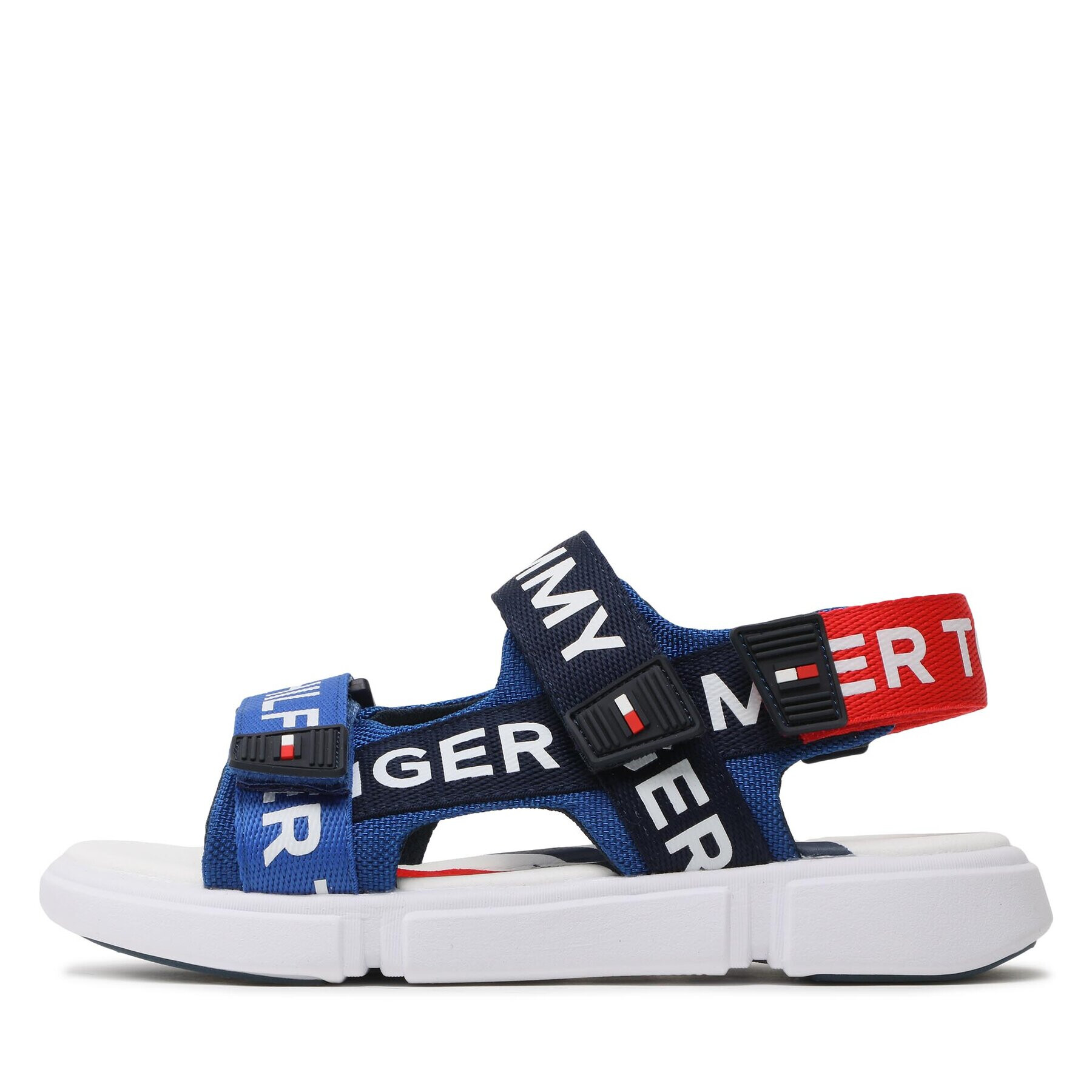 Tommy Hilfiger Sandali Logo Velcro Sandal T3X2-32910-1590 S Mornarsko modra - Pepit.si