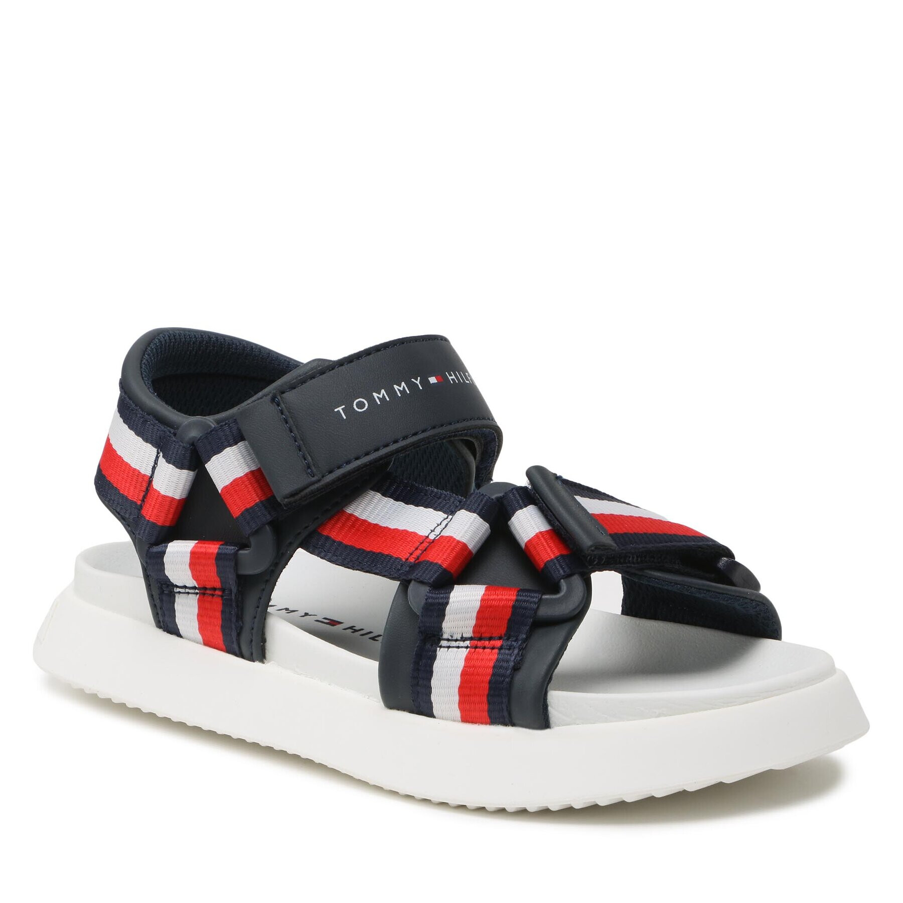 Tommy Hilfiger Sandali Stripes Sandal T3B2-32905-1355 M Mornarsko modra - Pepit.si