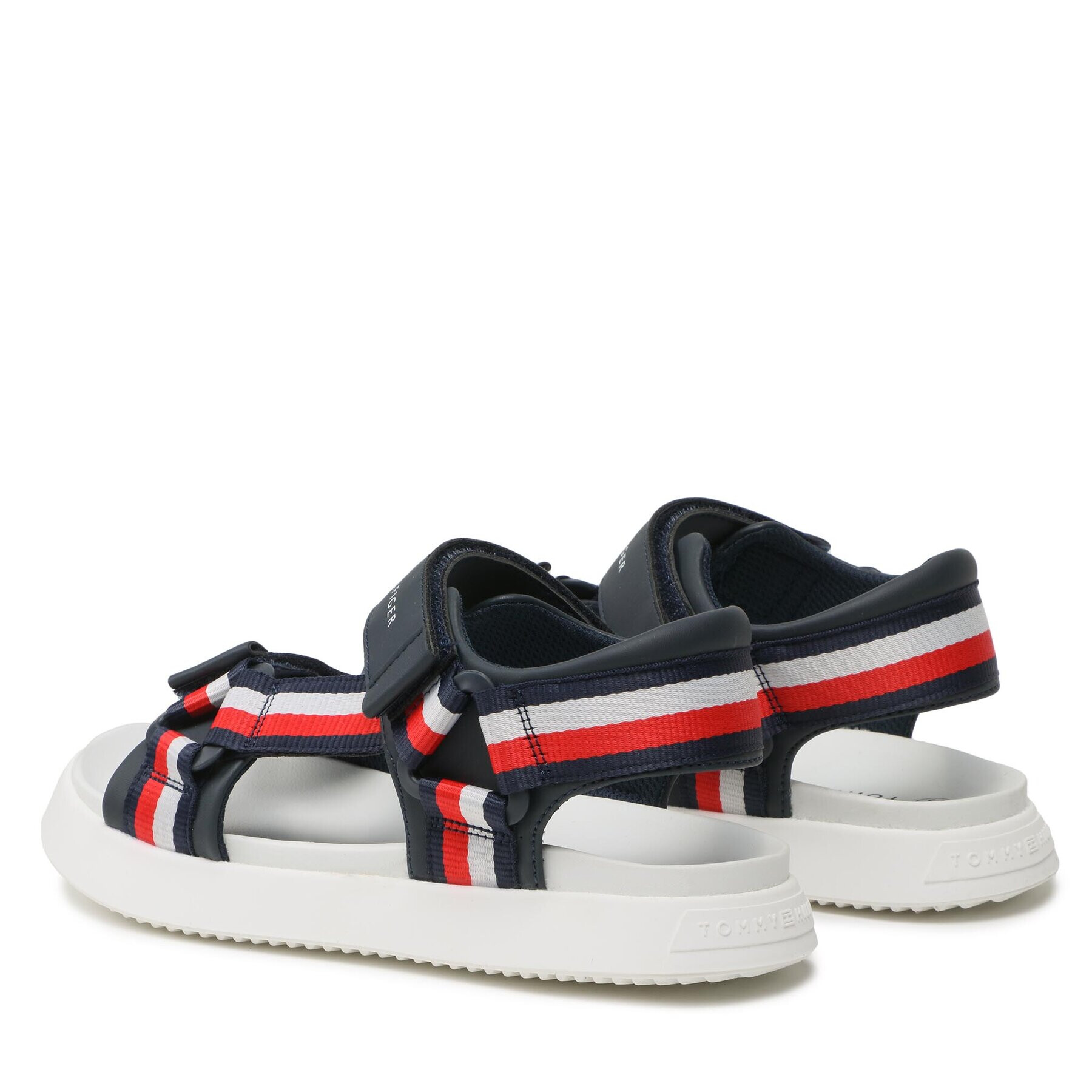 Tommy Hilfiger Sandali Stripes Sandal T3B2-32905-1355 S Mornarsko modra - Pepit.si