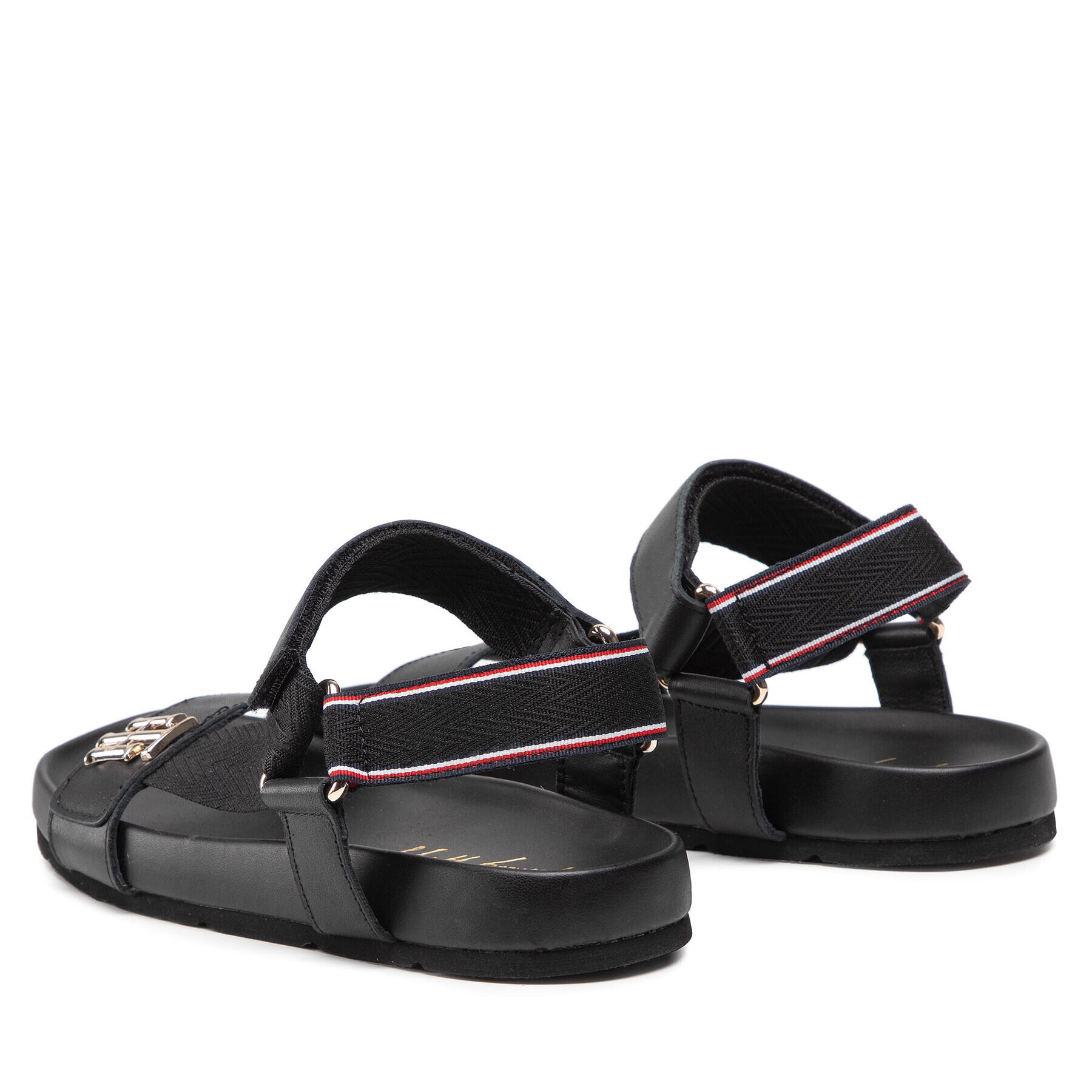 Tommy Hilfiger Sandali Th Hardware Sporty Sandal FW0FW06231 Črna - Pepit.si