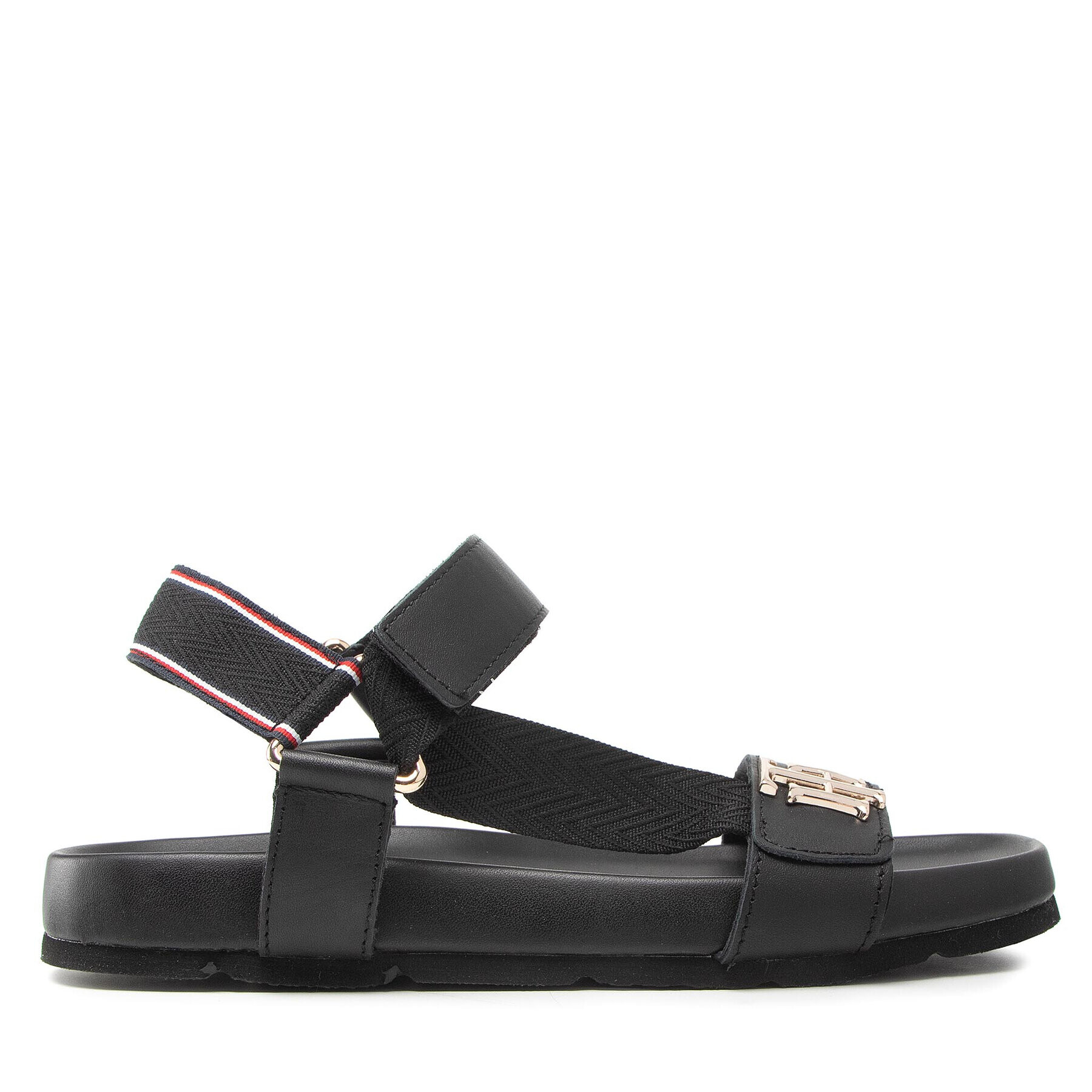 Tommy Hilfiger Sandali Th Hardware Sporty Sandal FW0FW06231 Črna - Pepit.si