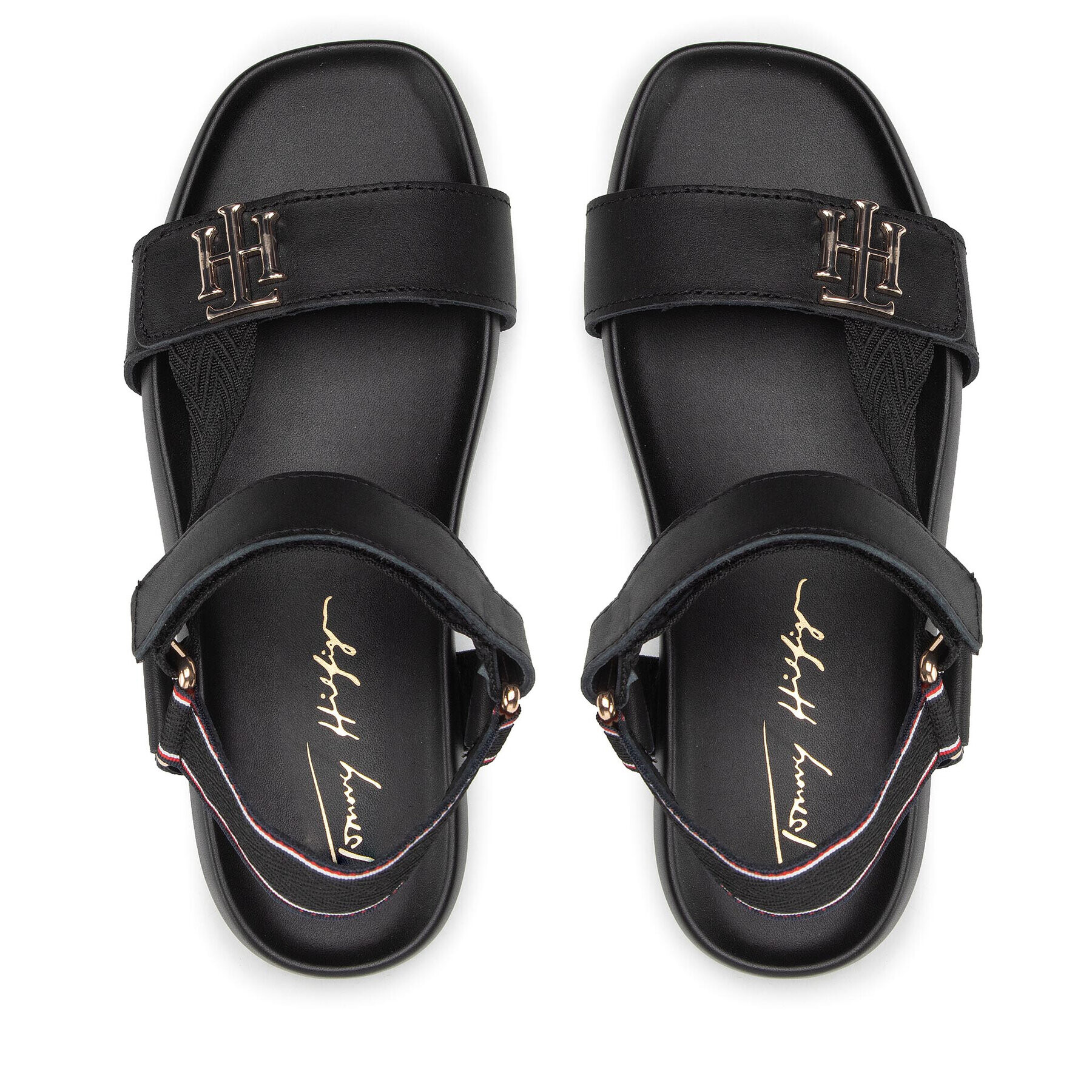 Tommy Hilfiger Sandali Th Hardware Sporty Sandal FW0FW06231 Črna - Pepit.si