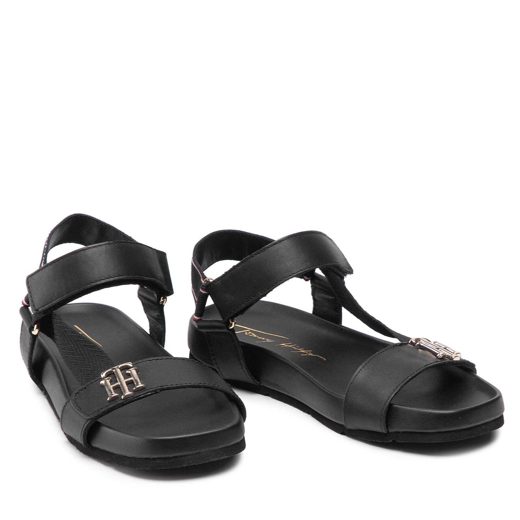 Tommy Hilfiger Sandali Th Hardware Sporty Sandal FW0FW06231 Črna - Pepit.si