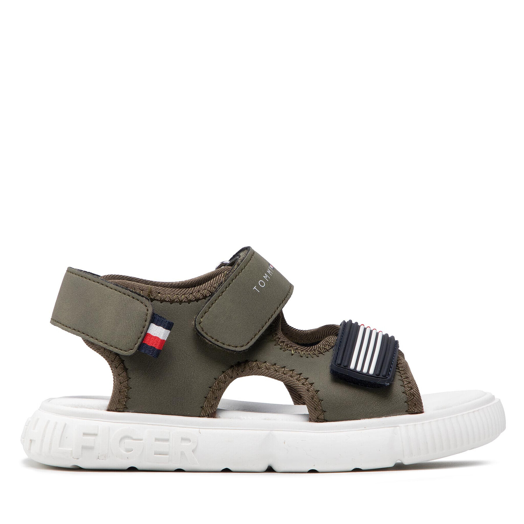 Tommy Hilfiger Sandali Velcro Sandal Military Green T1B2-32252-1357 S Zelena - Pepit.si