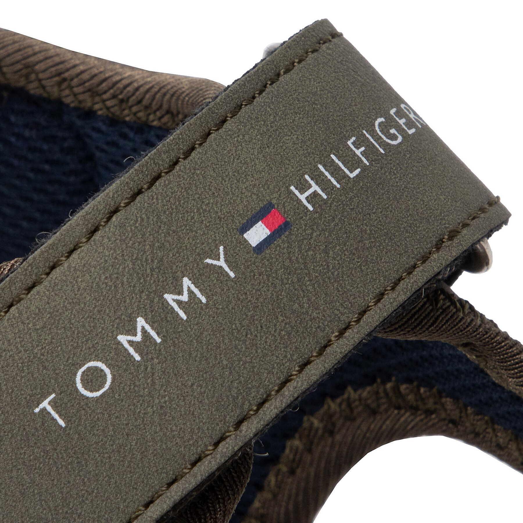 Tommy Hilfiger Sandali Velcro Sandal Military Green T1B2-32252-1357 S Zelena - Pepit.si