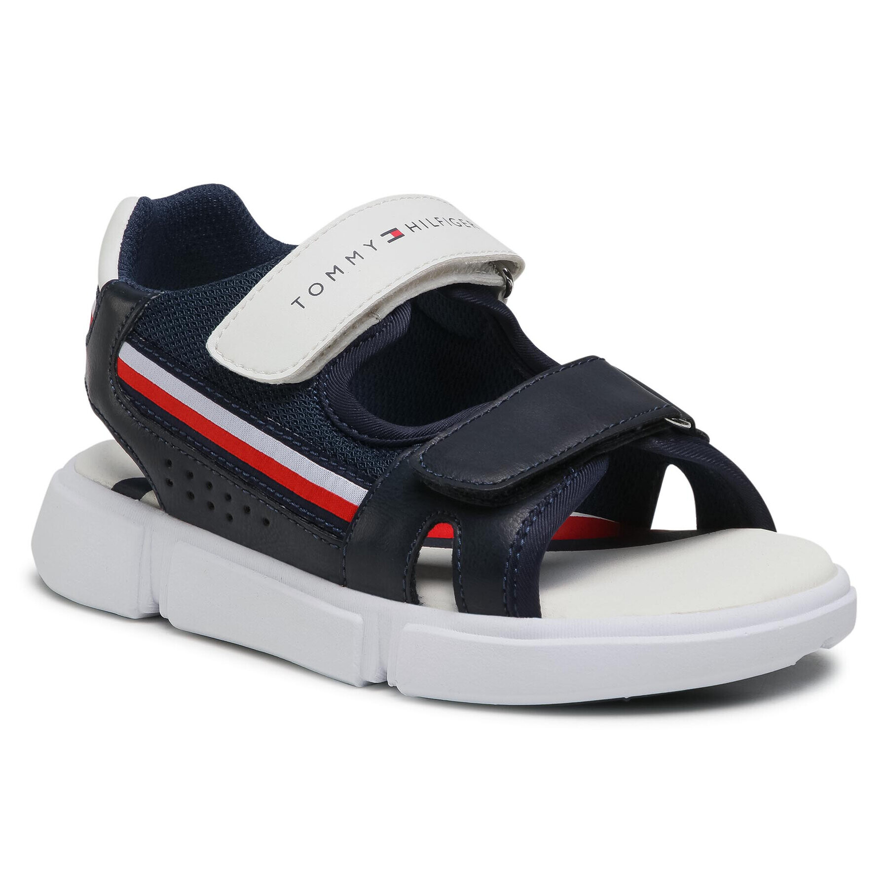 Tommy Hilfiger Sandali Velcro Sandal T3B2-31110-1176 M Mornarsko modra - Pepit.si