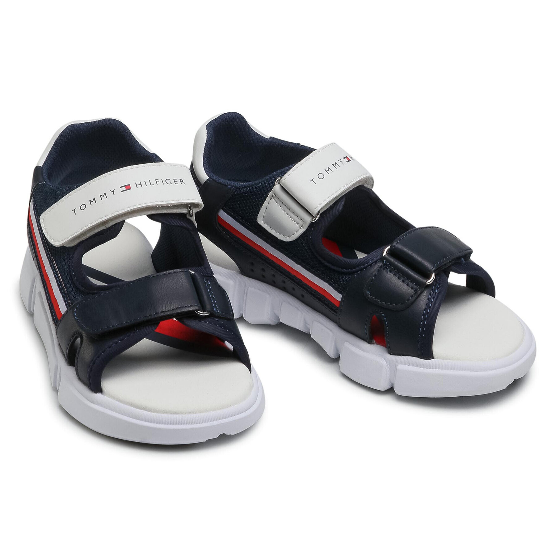 Tommy Hilfiger Sandali Velcro Sandal T3B2-31110-1176 M Mornarsko modra - Pepit.si