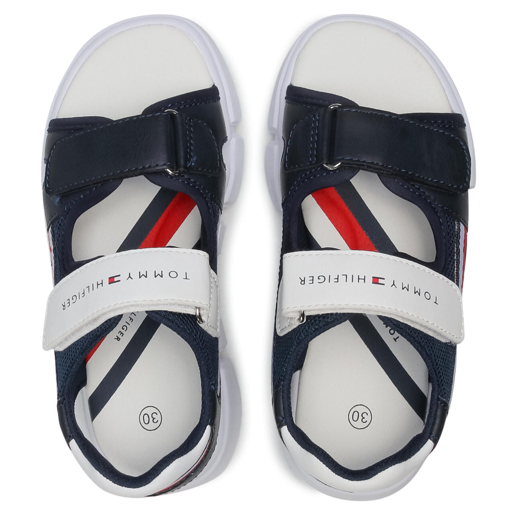 Tommy Hilfiger Sandali Velcro Sandal T3B2-31110-1176 M Mornarsko modra - Pepit.si