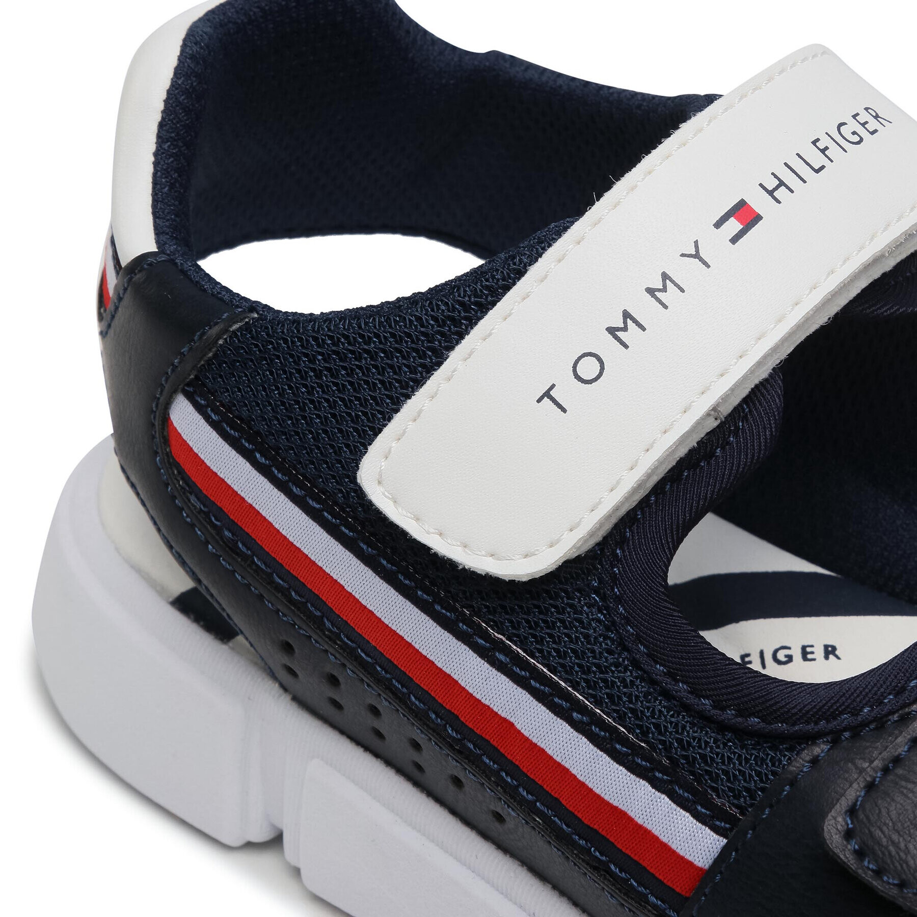 Tommy Hilfiger Sandali Velcro Sandal T3B2-31110-1176 M Mornarsko modra - Pepit.si