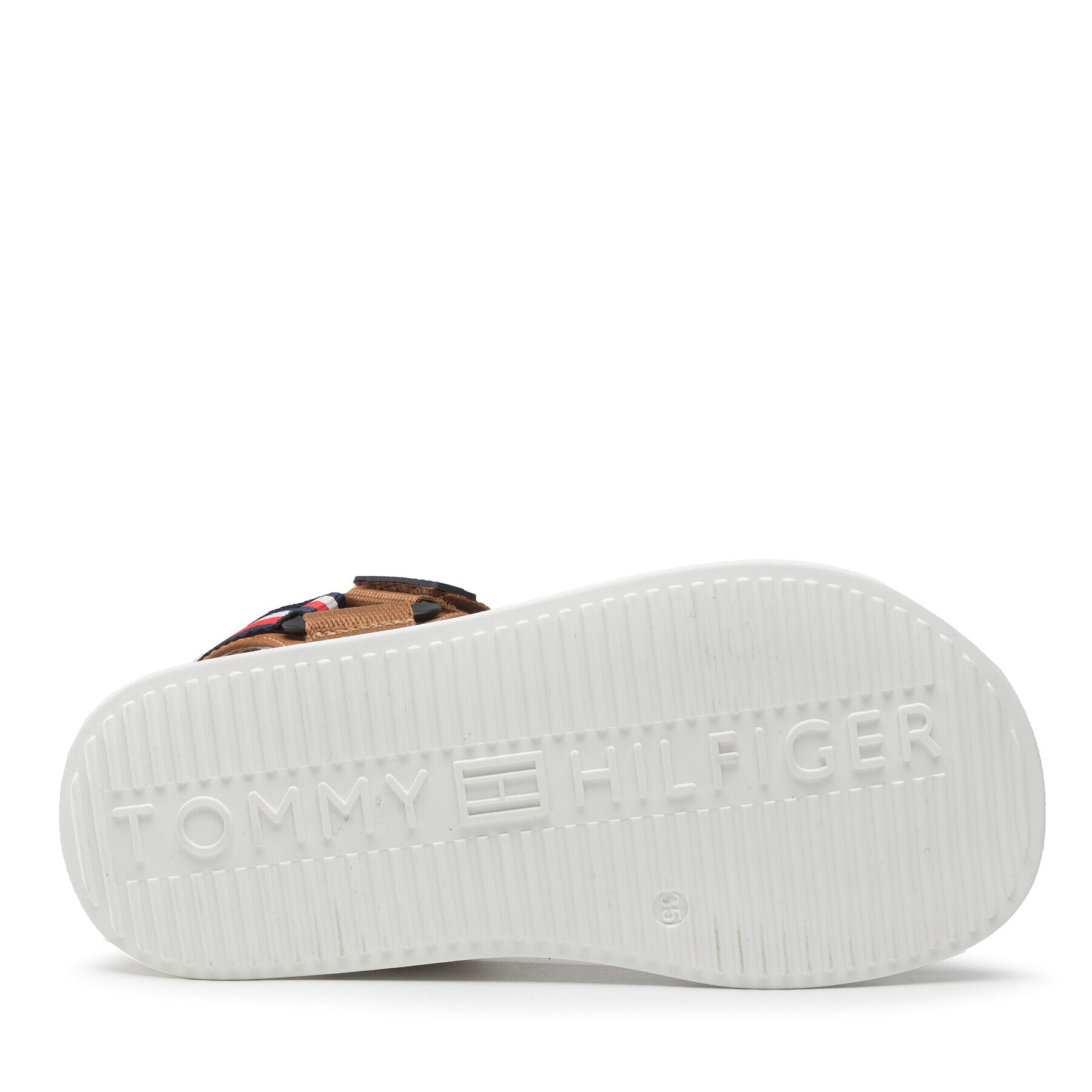 Tommy Hilfiger Sandali Velcro Sandal T3B2-32256-0208 S Rjava - Pepit.si