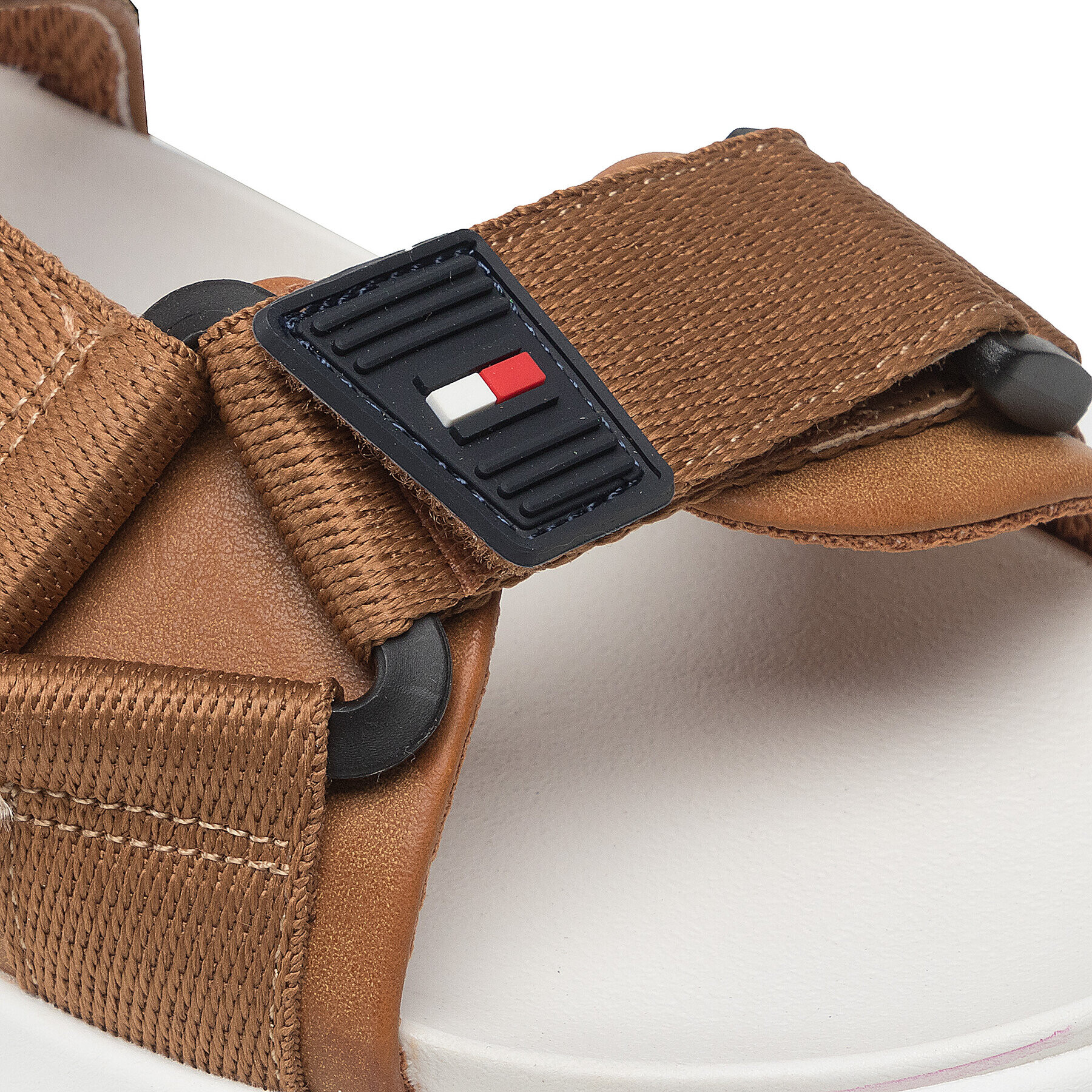 Tommy Hilfiger Sandali Velcro Sandal T3B2-32256-0208 S Rjava - Pepit.si