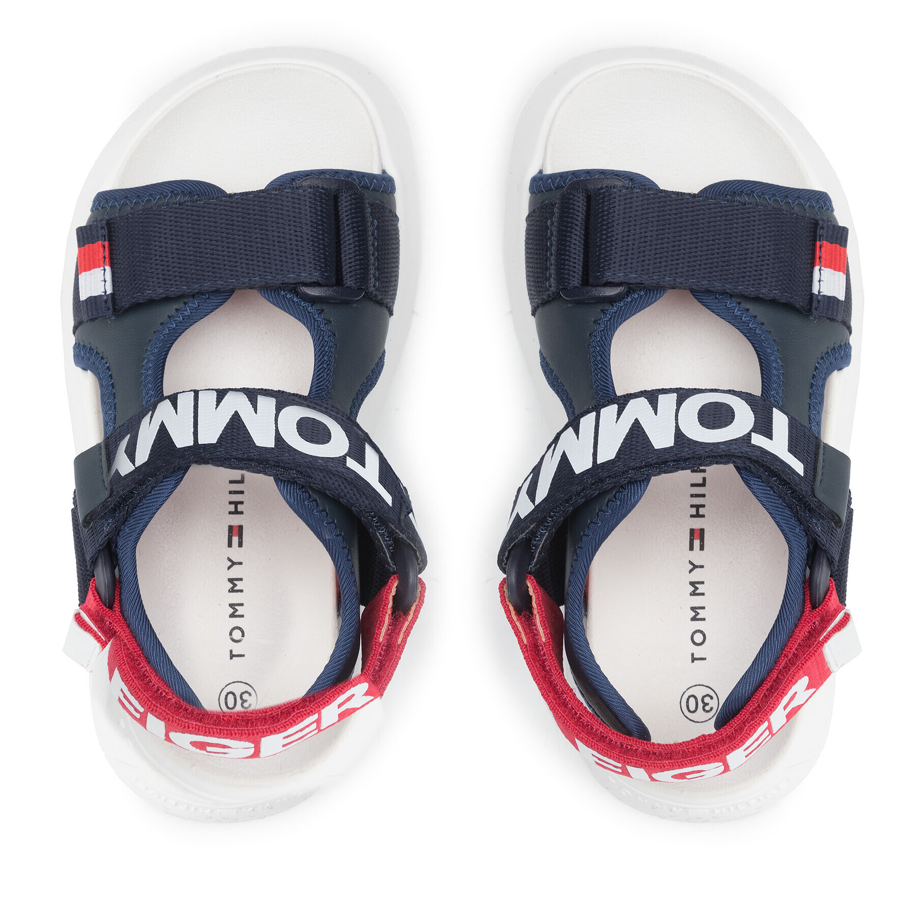 Tommy Hilfiger Sandali Velcro Sandal T3B2-32257-0208 M Mornarsko modra - Pepit.si