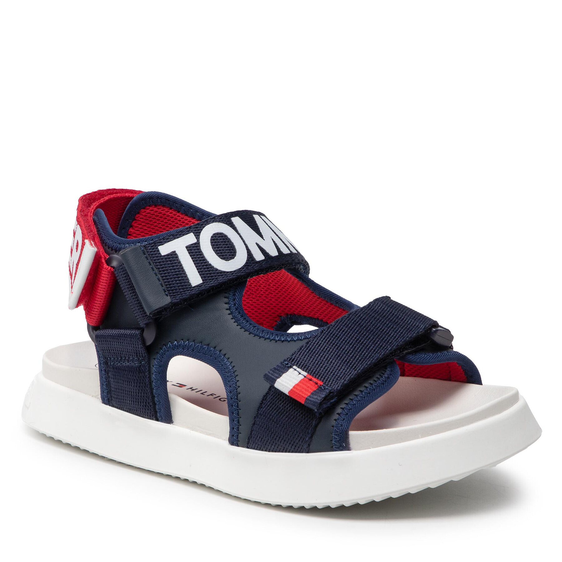 Tommy Hilfiger Sandali Velcro Sandal T3B2-32257-0208 S Mornarsko modra - Pepit.si