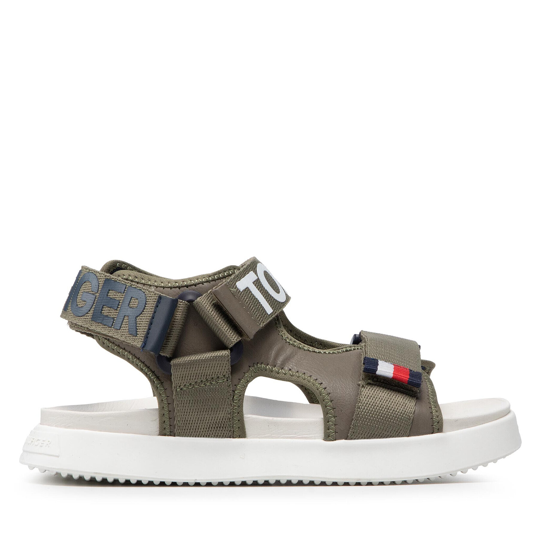 Tommy Hilfiger Sandali Velcro Sandal T3B2-32257-0208 S Zelena - Pepit.si