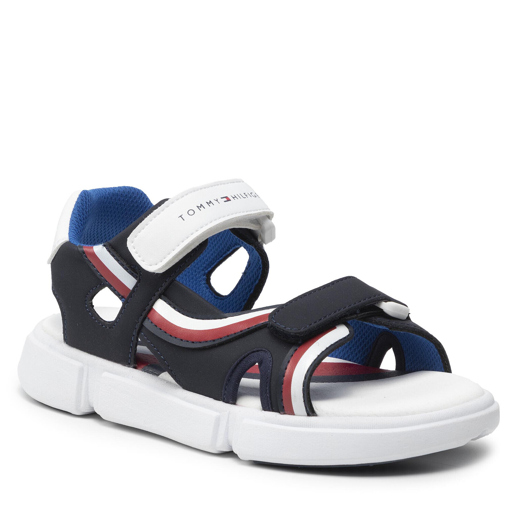 Tommy Hilfiger Sandali Velcro Sandal T3B2-32260-1269 M Mornarsko modra - Pepit.si