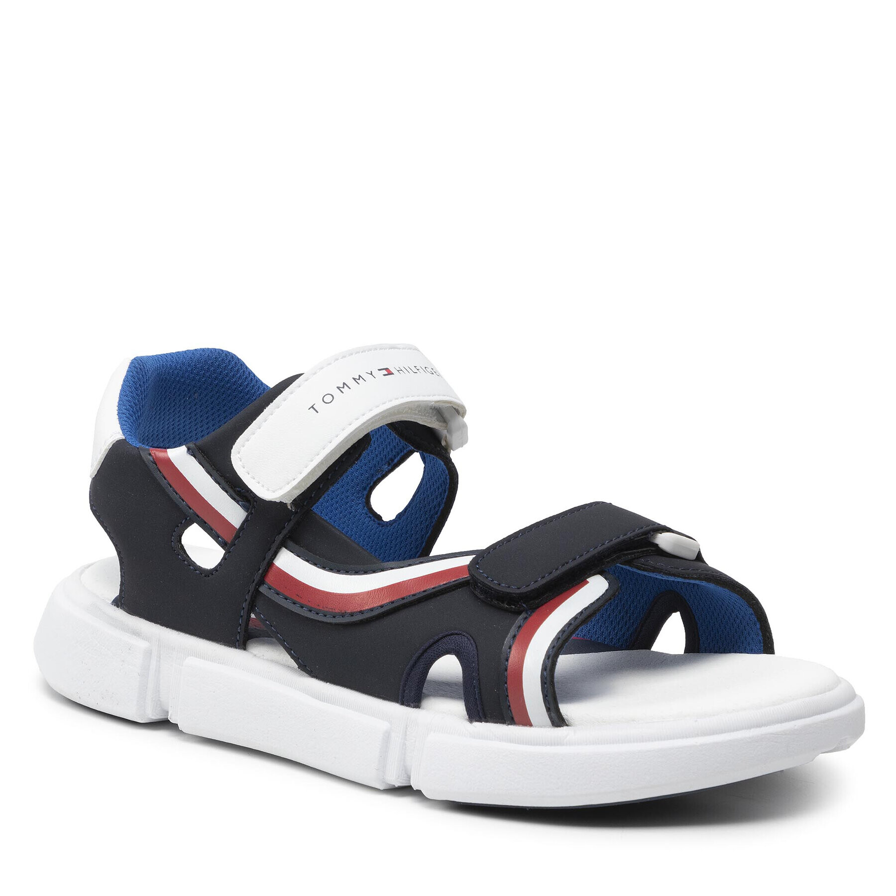 Tommy Hilfiger Sandali Velcro Sandal T3B2-32260-1269X S Mornarsko modra - Pepit.si