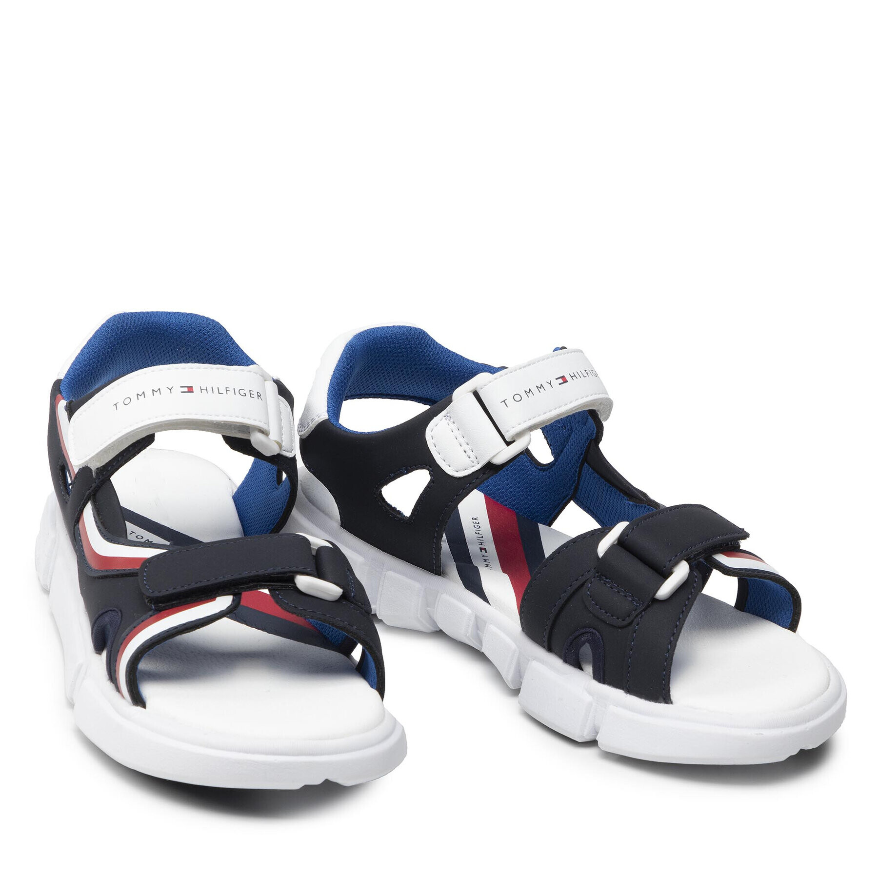 Tommy Hilfiger Sandali Velcro Sandal T3B2-32260-1269X S Mornarsko modra - Pepit.si