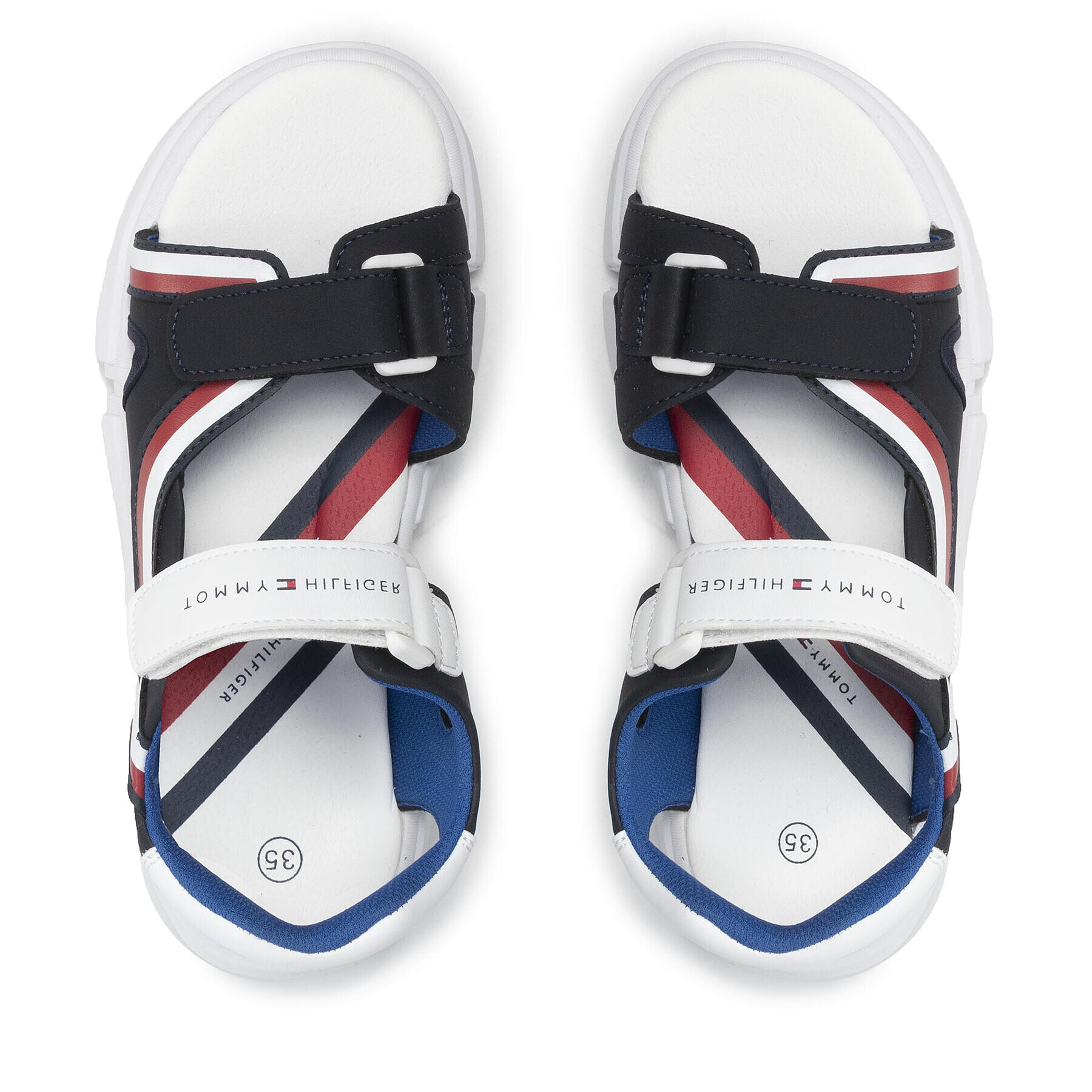 Tommy Hilfiger Sandali Velcro Sandal T3B2-32260-1269X S Mornarsko modra - Pepit.si