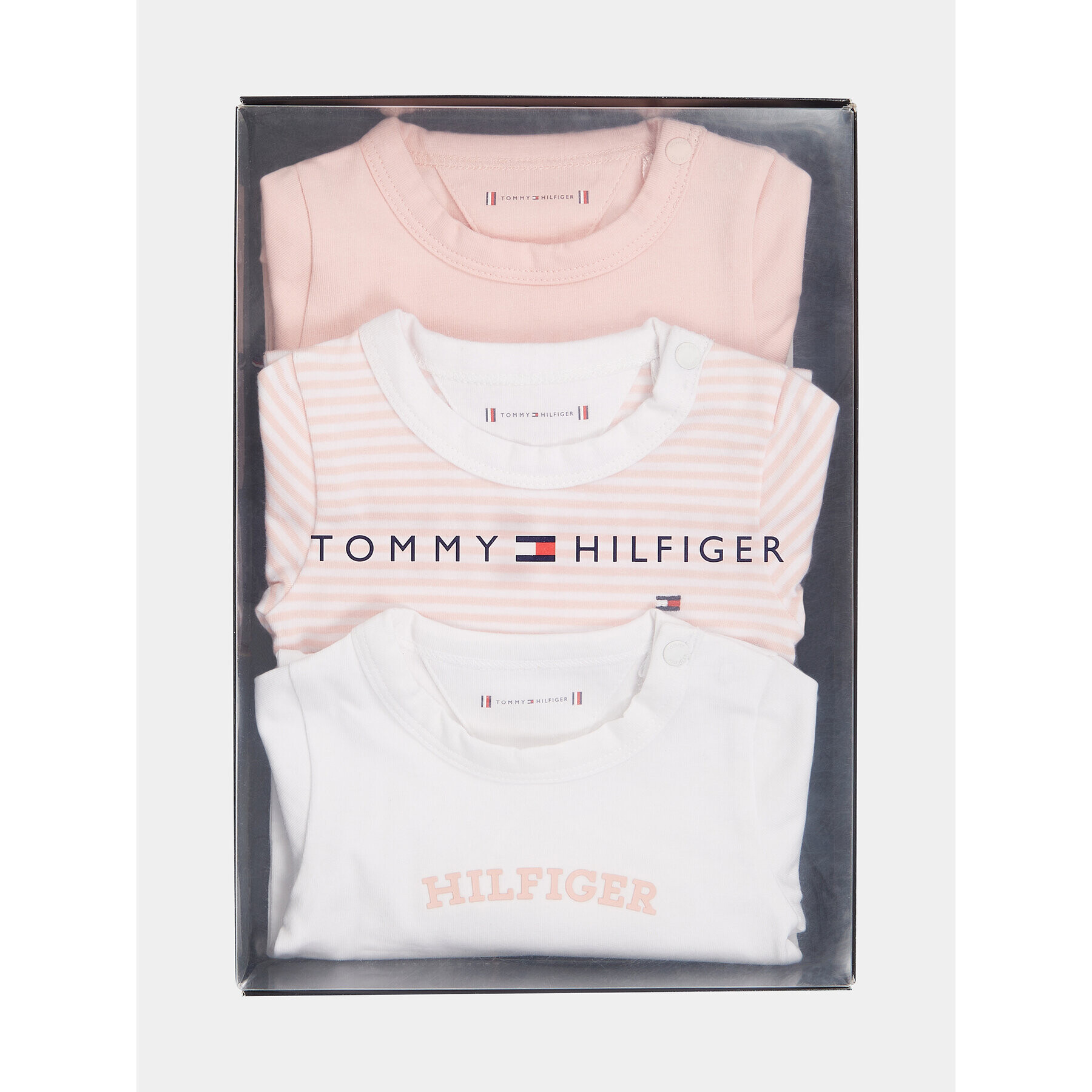 Tommy Hilfiger Set 3 parov bodijev KN0KN01726 Roza - Pepit.si